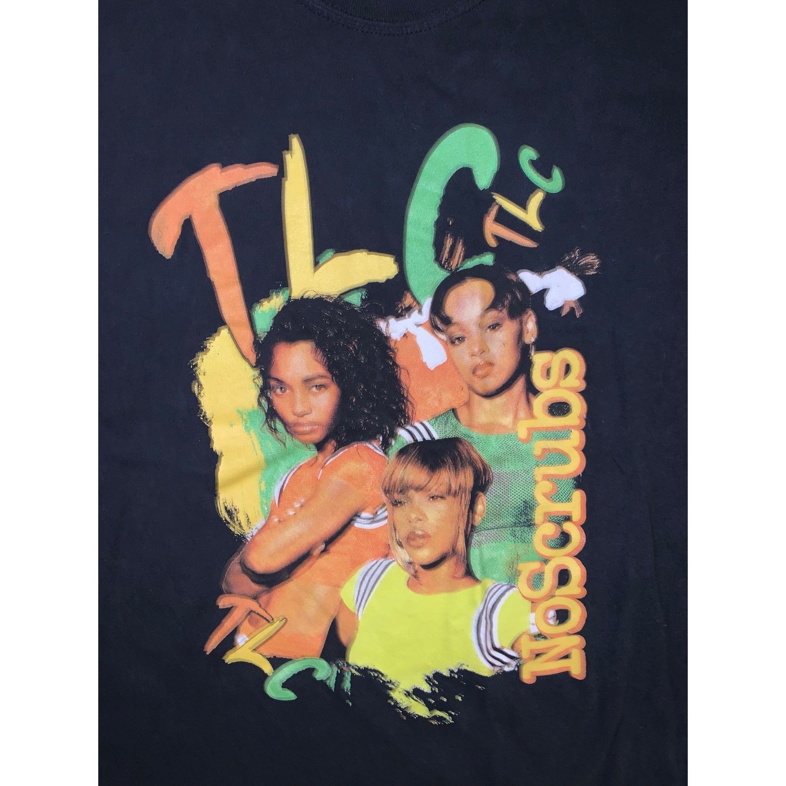 Band Tees TLC No Scrubs Graphic T Shirt Black Large 90s R&B Rap Tee Size L / US 10 / IT 46 - 1 Thumbnail