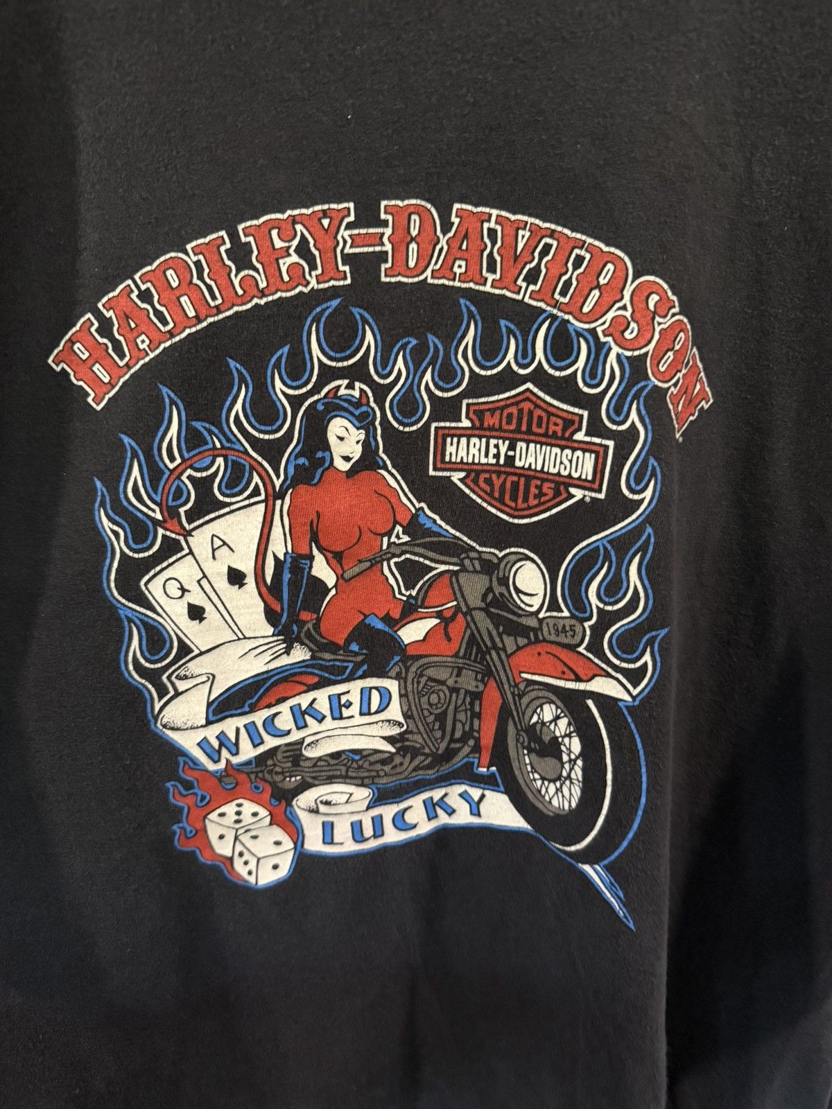 Harley Davidson “WICKED LUCKY” Pin Up Harley Davidson Size XL Black Size US XL / EU 56 / 4 - 3 Thumbnail