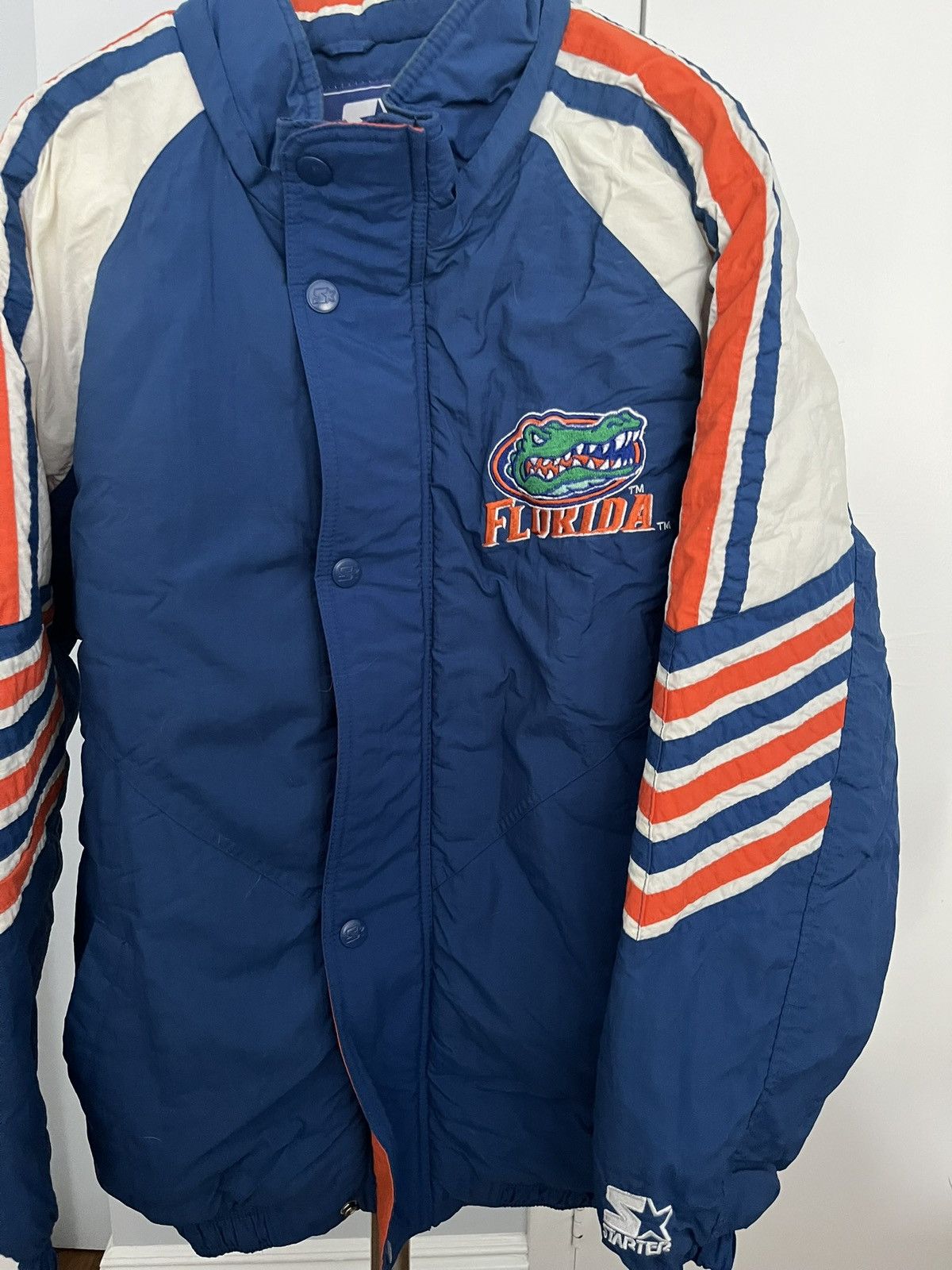 Starter VINTAGE Starter Florida Gators 🐊 Parka Jacket Sz L (NO HOOD) Size US L / EU 52-54 / 3 - 8 Thumbnail