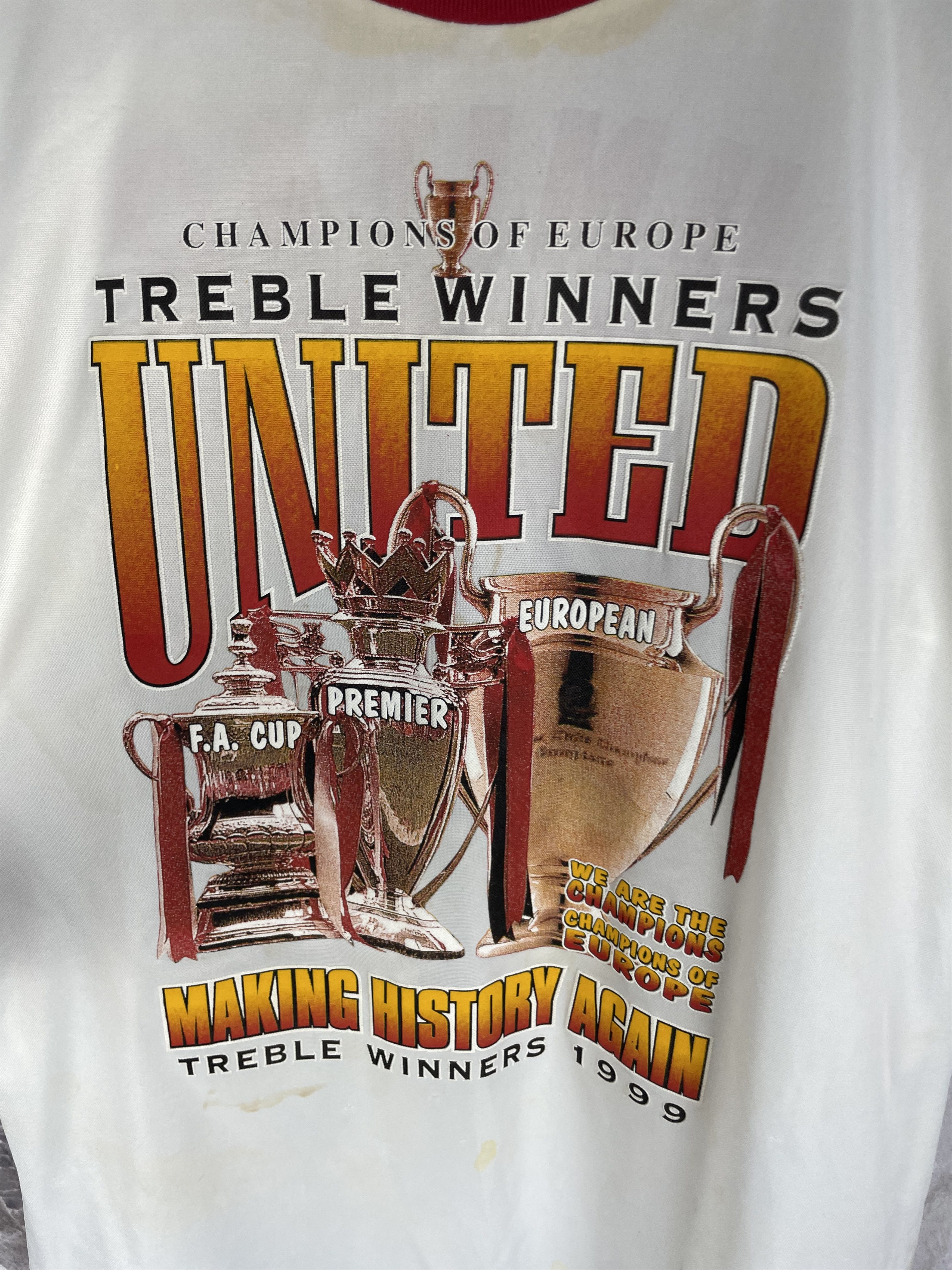 Vintage Manchester United Campions 1999 Vintage Tee Size US L / EU 52-54 / 3 - 4 Thumbnail