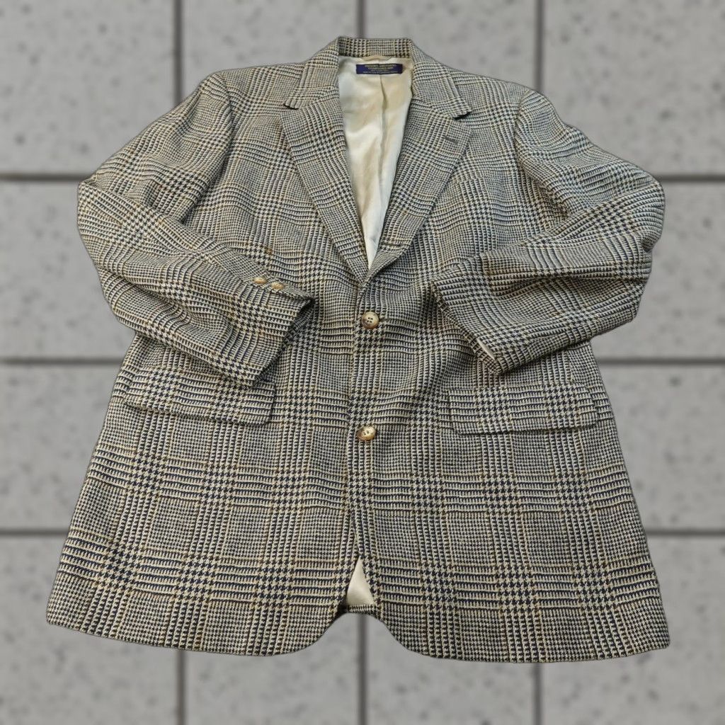 Brooks Brothers VTG Brooks Brothers Sport Coat Mens 42L Brown Tweed Plaid Wool Jacket Two-Button Notch Lapel Regular Fit Long Size US XS / EU 42 / 0 - 1 Thumbnail