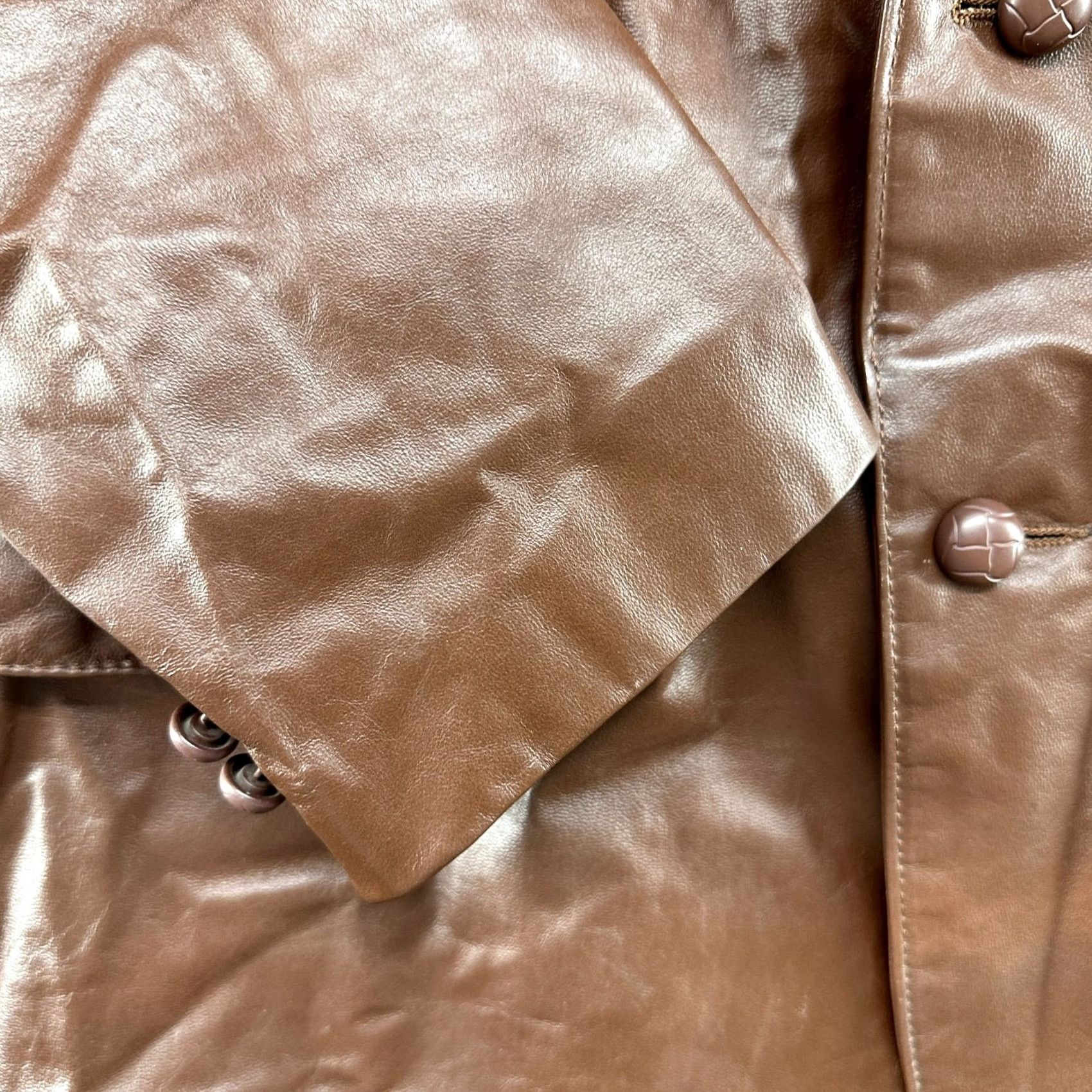 Vintage VINTAGE Clipper Mist Jacket Mens 44 Brown Leather Lined Coat 80s 90s Winter Workwear Casual Mens Size US S / EU 44-46 / 1 - 4 Thumbnail