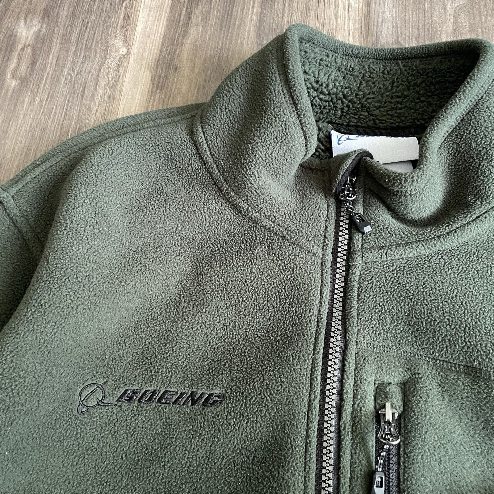 Other Boeing Jacket Mens Size L Geeen Full Zip Fleece Logo Size US L / EU 52-54 / 3 - 3 Thumbnail