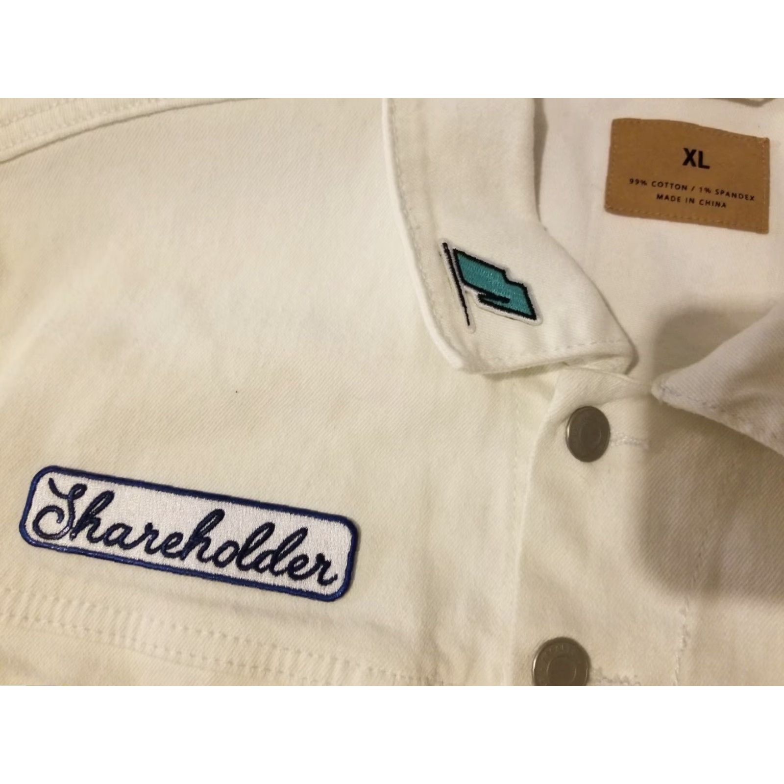 Denime Shareholder Denim Jacket XL White Patch Mens 3-in-1 Jacket Cardinal Size XL Cotton Suitable Men Accessories Size US XL / EU 56 / 4 - 4 Thumbnail