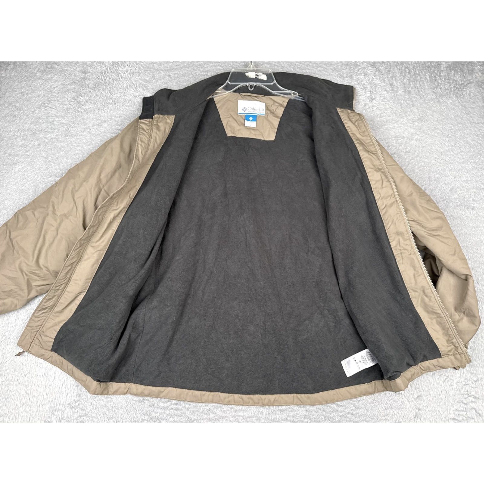 Vintage Columbia Jacket Mens M Beige Fleece Full Zip Windbreaker Outdoor Casual Hiking Walking Outdoor Windbreaker Mens Beige Jacket Size US M / EU 48-50 / 2 - 2 Thumbnail