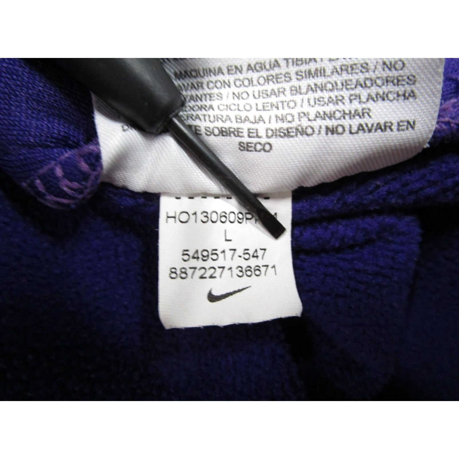 Nike Nike Therma-FIT Jacket Mens L Purple Hooded Full Zip Running 549517-547 Size US L / EU 52-54 / 3 - 5 Thumbnail