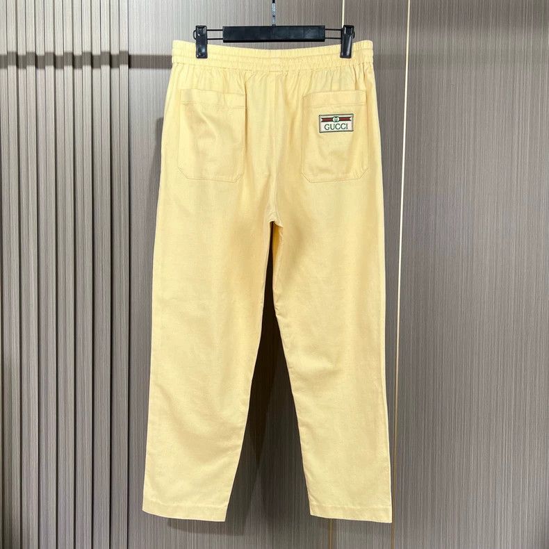Gucci Gucci Chicken yellow embroidered letter casual trousers 250 Size US 32 / EU 48 - 2 Thumbnail