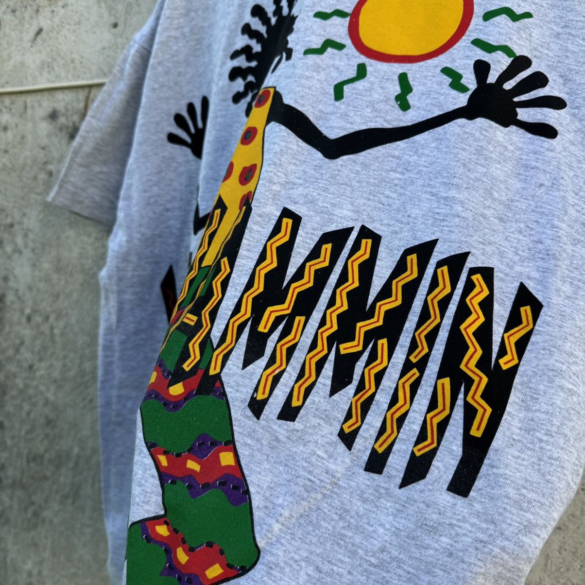 Bob Marley 90s Jamaica We Be Jammin Rastaman Grey Tee Single Stitch XL Size US XL / EU 56 / 4 - 11 Thumbnail