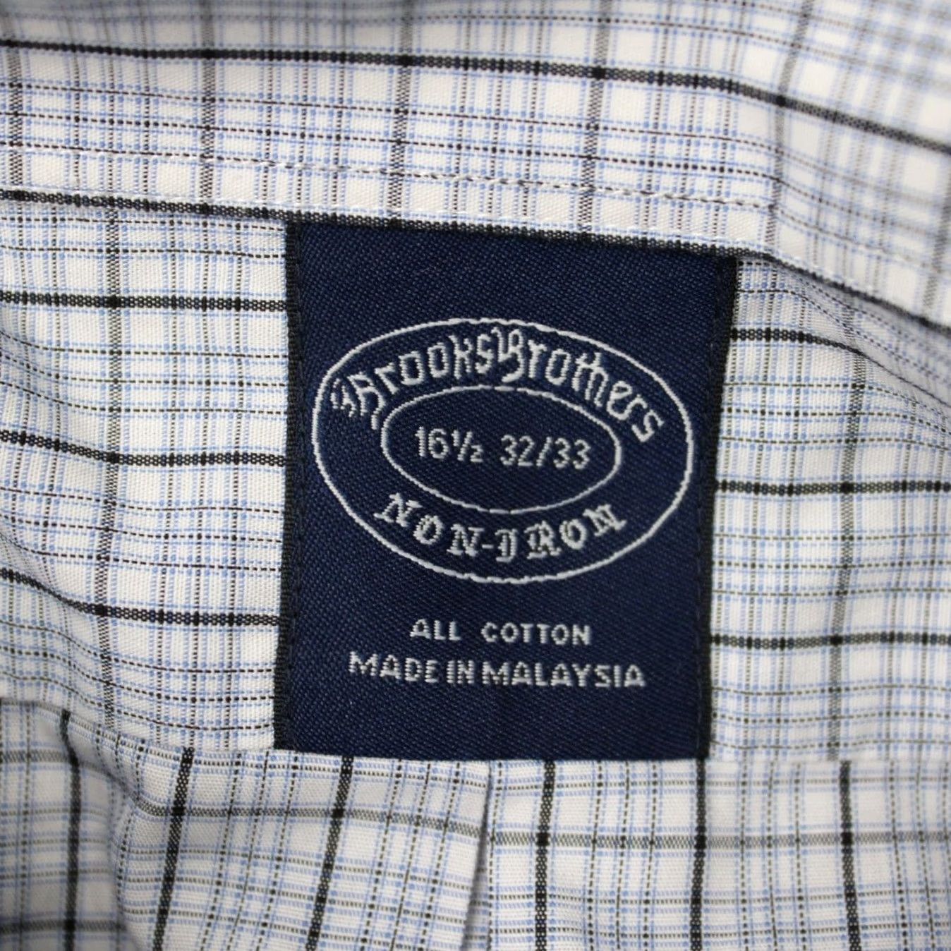 Brooks Brothers Brooks Brothers Shirt Mens 16.5 Blue White Non Iron Cotton Long Sleeve Size US XL / EU 56 / 4 - 6 Thumbnail
