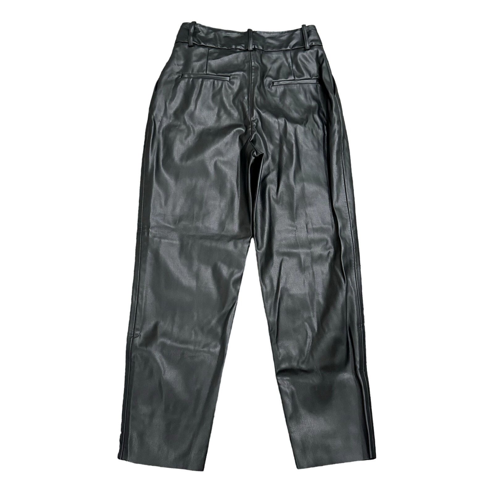 Zara Zara Women's Faux Leather Pants in Black, Size M Size 30" / US 8 / IT 44 - 4 Thumbnail