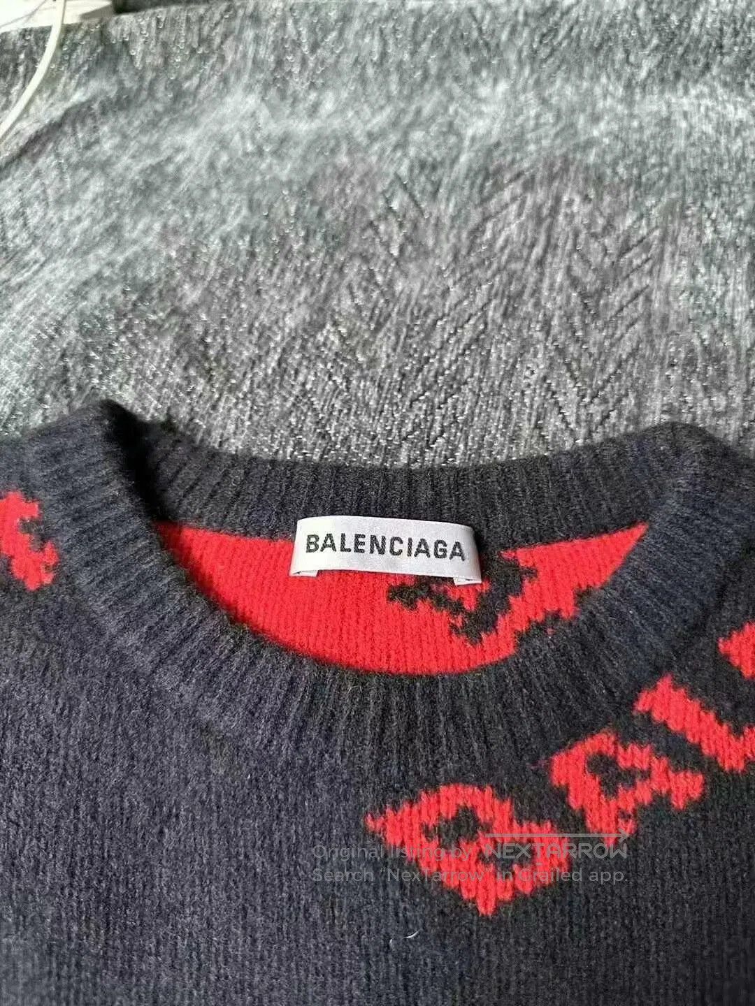 Balenciaga balenciaga black logo knit sweater. Size US S / EU 44-46 / 1 - 3 Thumbnail