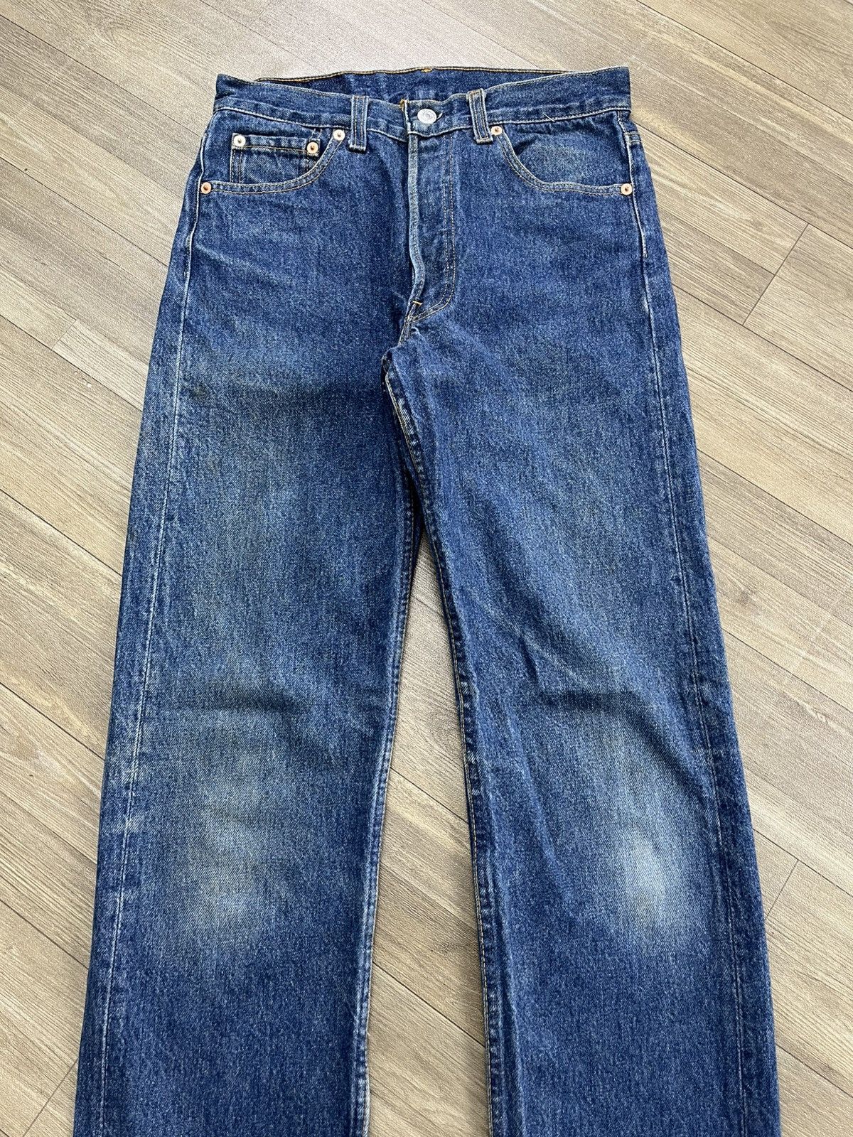 Levi's Vintage Clothing 🇺🇸1990s Vintage Levis 501XX 30x36 Straight Leg Blue Jeans Size US 30 / EU 46 - 2 Thumbnail