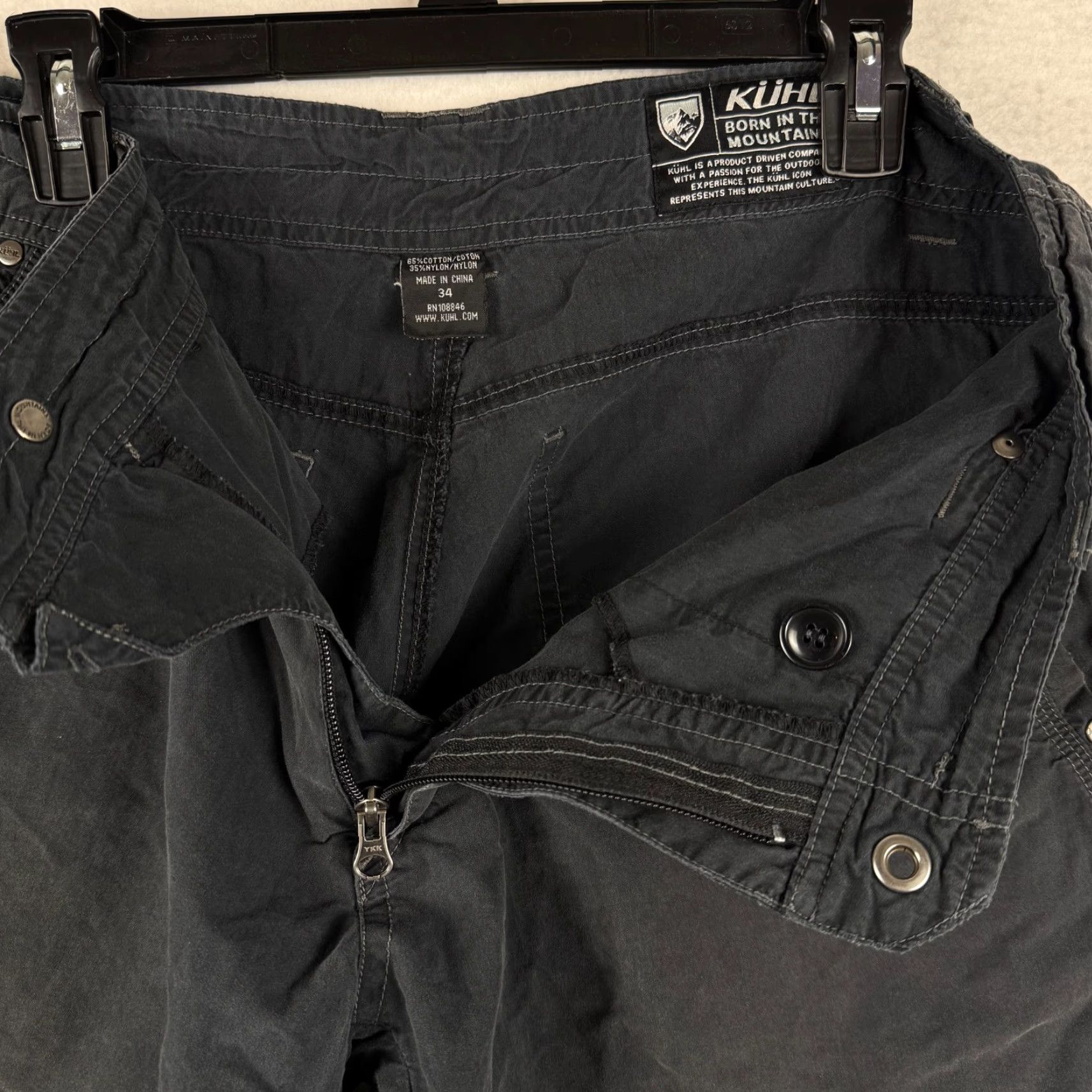 Vintage Kuhl Men's 34 Black Washed Outdoor Trail Hiking Shorts Gorp Lightweight Active Size US 34 / EU 50 - 3 Thumbnail