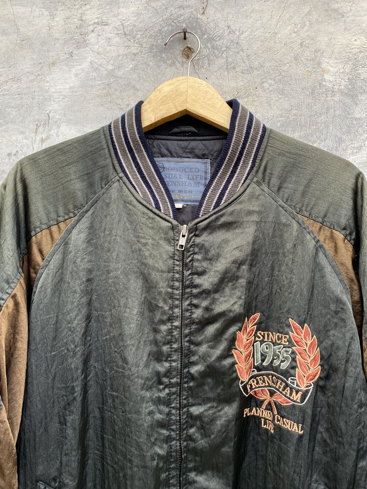 Japanese Brand 80s Frensham “The Back Gammon Club” Final Home Style Bomber Size US XL / EU 56 / 4 - 6 Thumbnail