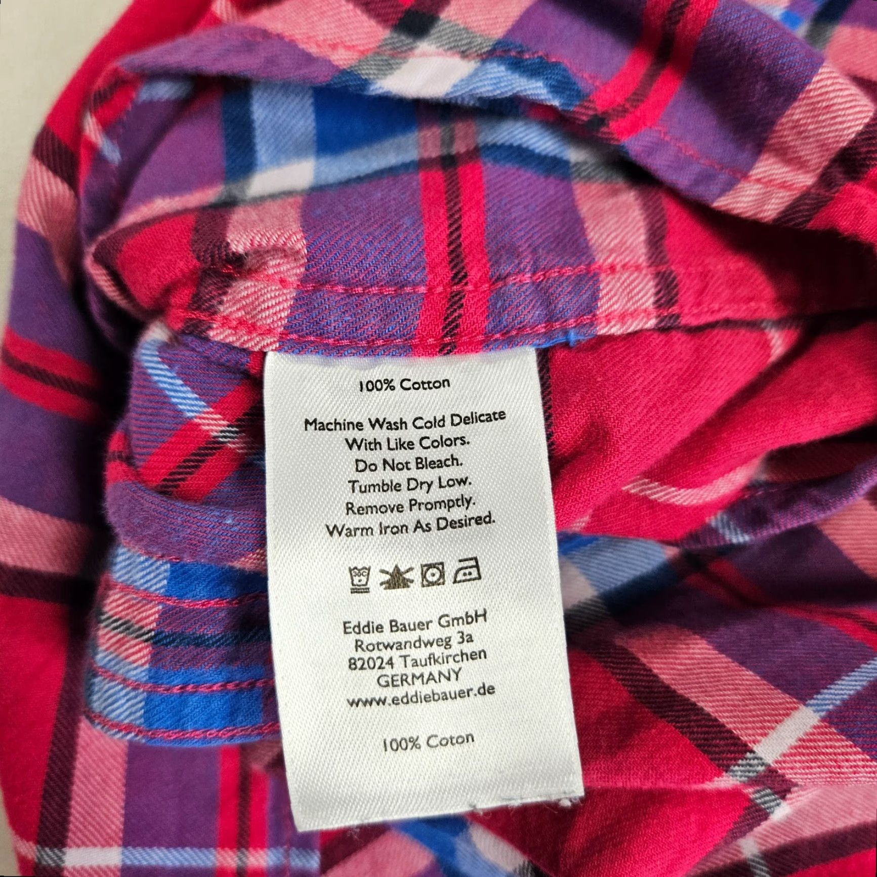 Eddie Bauer Eddie Bauer Womens Button Front Shirt XS Pink Blue Plaid Cotton Long Sleeve Shirt Womens XS Redraft Size XS / US 0-2 / IT 36-38 - 6 Thumbnail