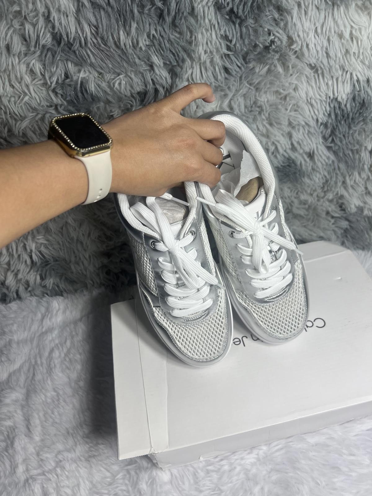 Other Calvin Klein Silver Sneakers KC HEYRA Size 9.5 M Size US 9.5 / IT 39.5 - 6 Thumbnail