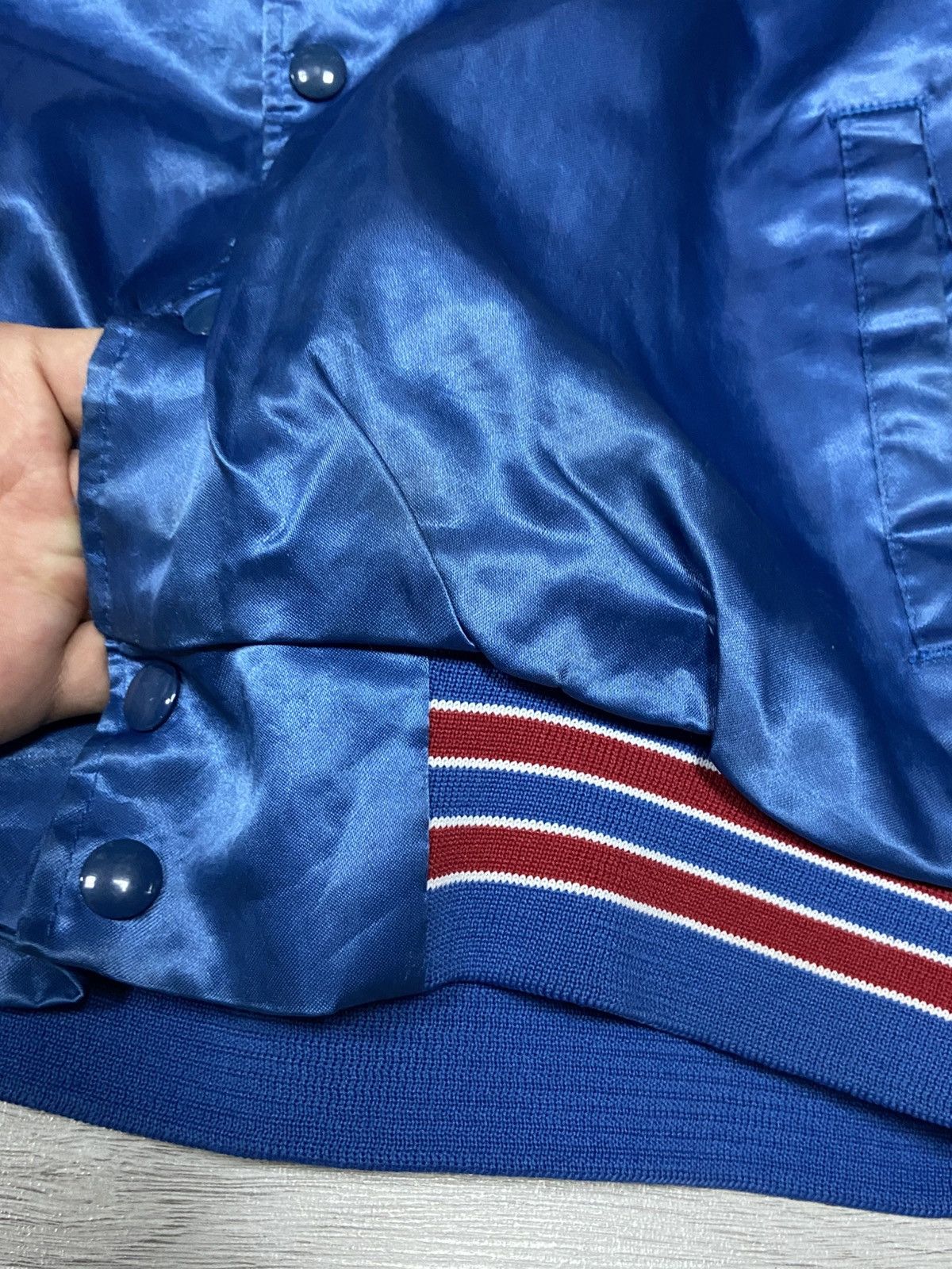 NFL Vintage 90s USA Buffalo Bills Satin Bomber Jacket Size US L / EU 52-54 / 3 - 8 Thumbnail