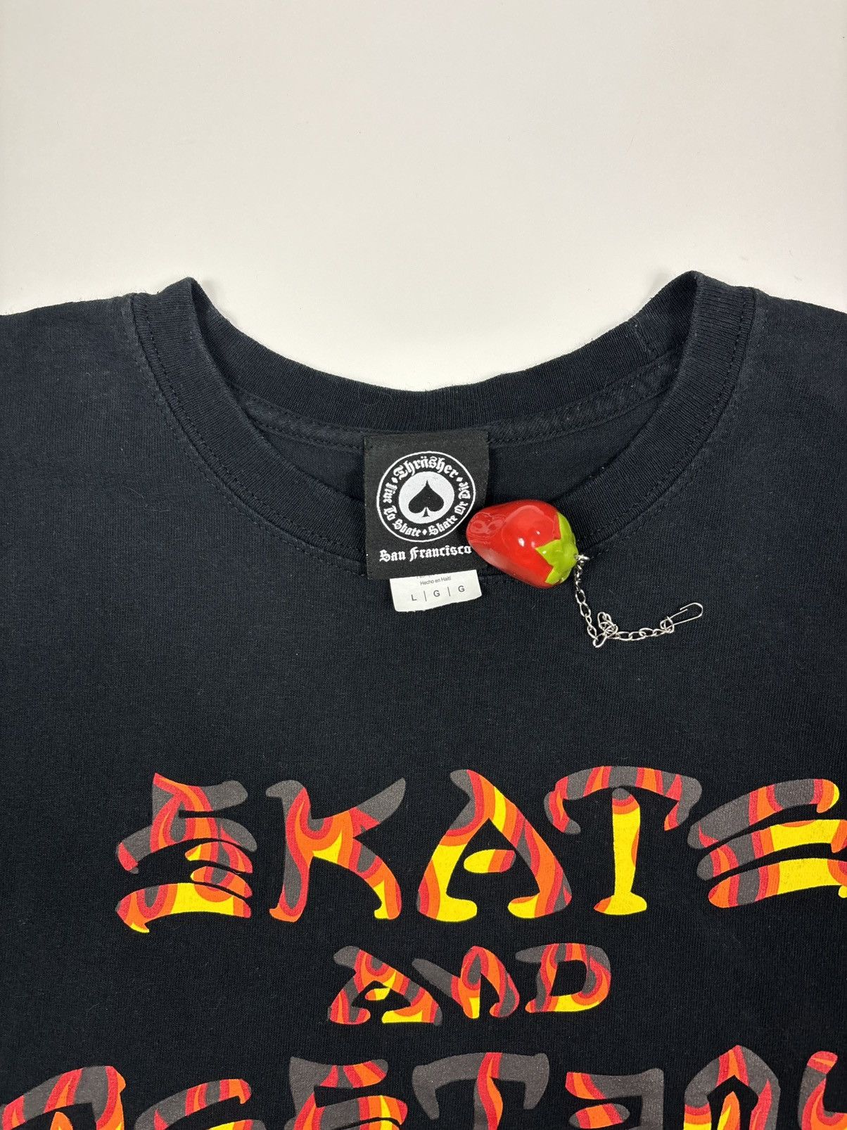 Vintage 1990s Thrasher “Skate and Destroy” Flame Graphic Tee – Black Size US L / EU 52-54 / 3 - 3 Thumbnail
