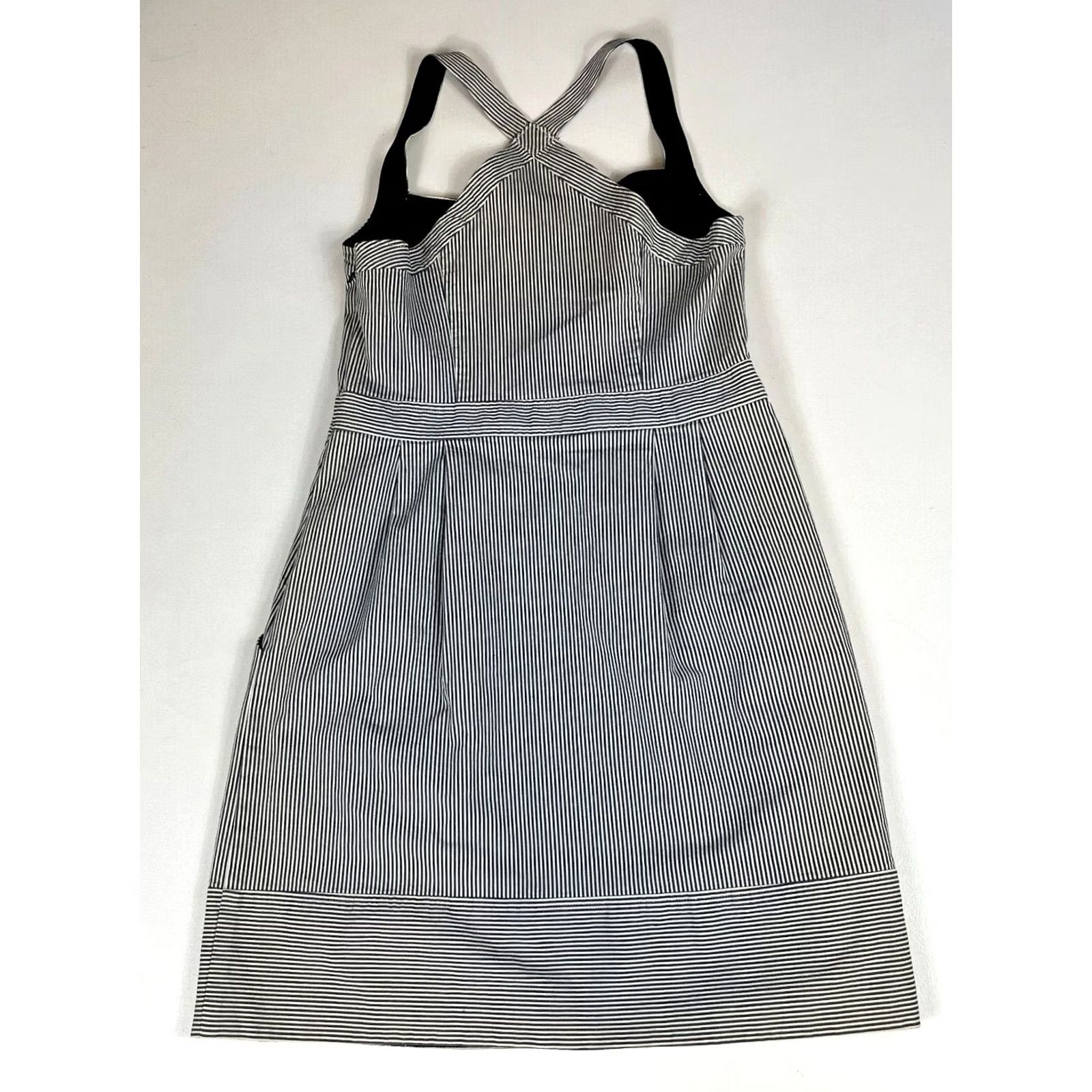 Nanette Lepore Nanette Lepore Runaway Cotton Pique Striped Sleeveless Dress Sz 12 Size XL / US 12-14 / IT 48-50 - 4 Thumbnail