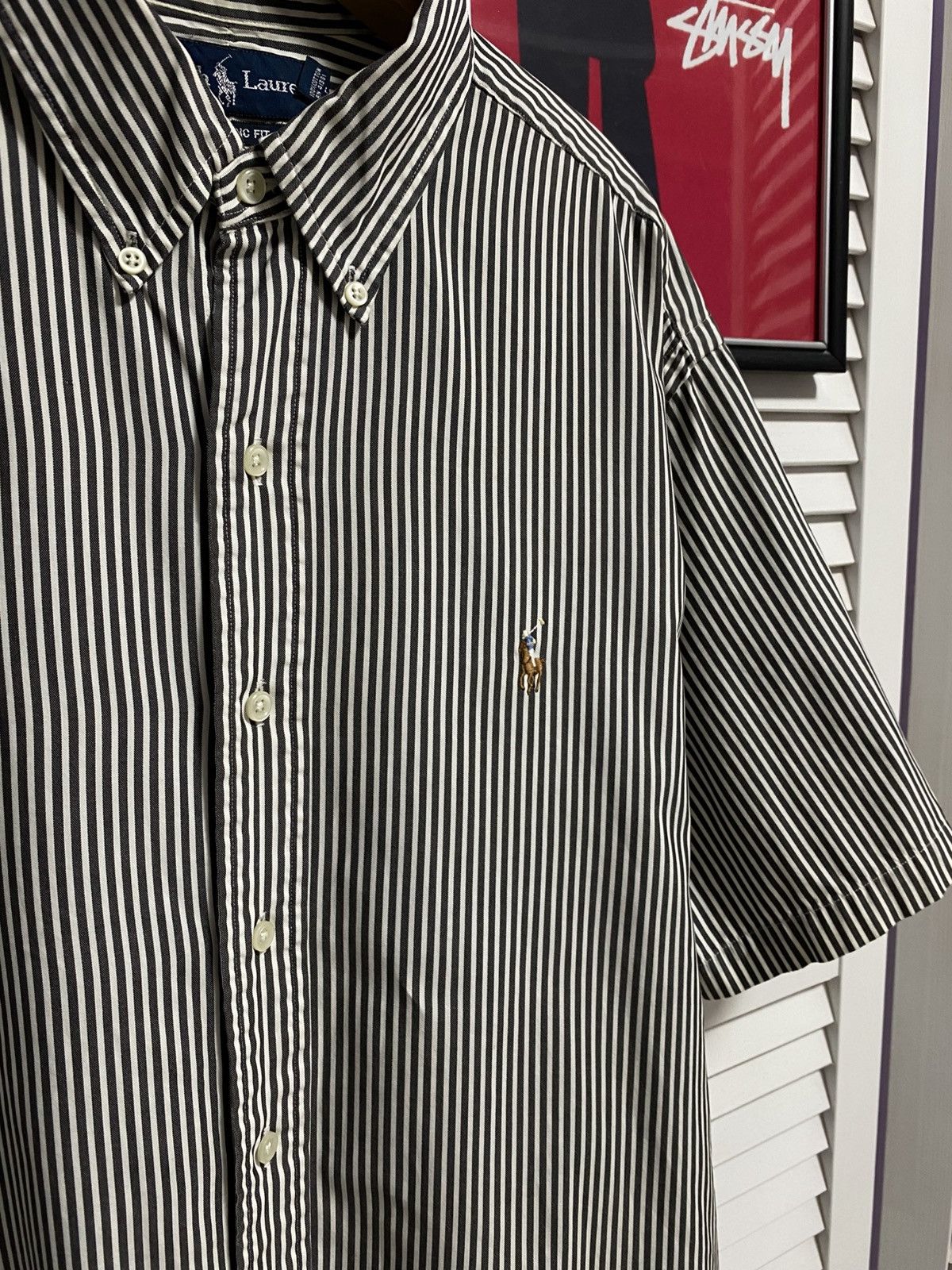 Polo Ralph Lauren Vintage Shirt Polo Ralph Lauren Hours Striped Zebra Size US L / EU 52-54 / 3 - 4 Thumbnail