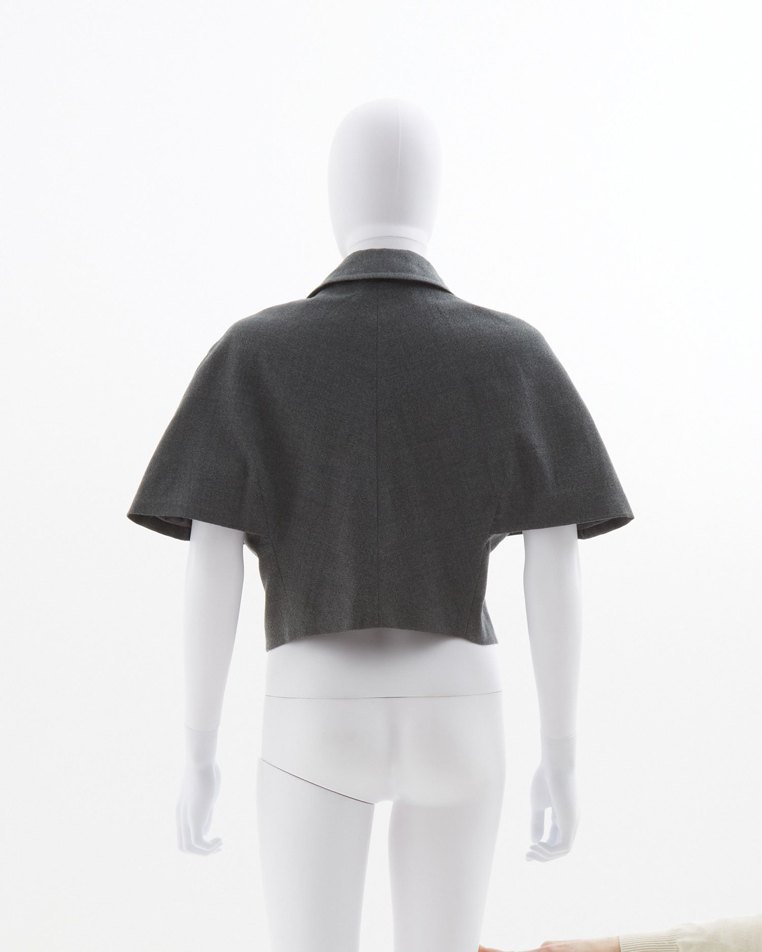 Comme des Garcons F/W 1987 Grey cropped jacket Size M / US 6-8 / IT 42-44 - 4 Thumbnail