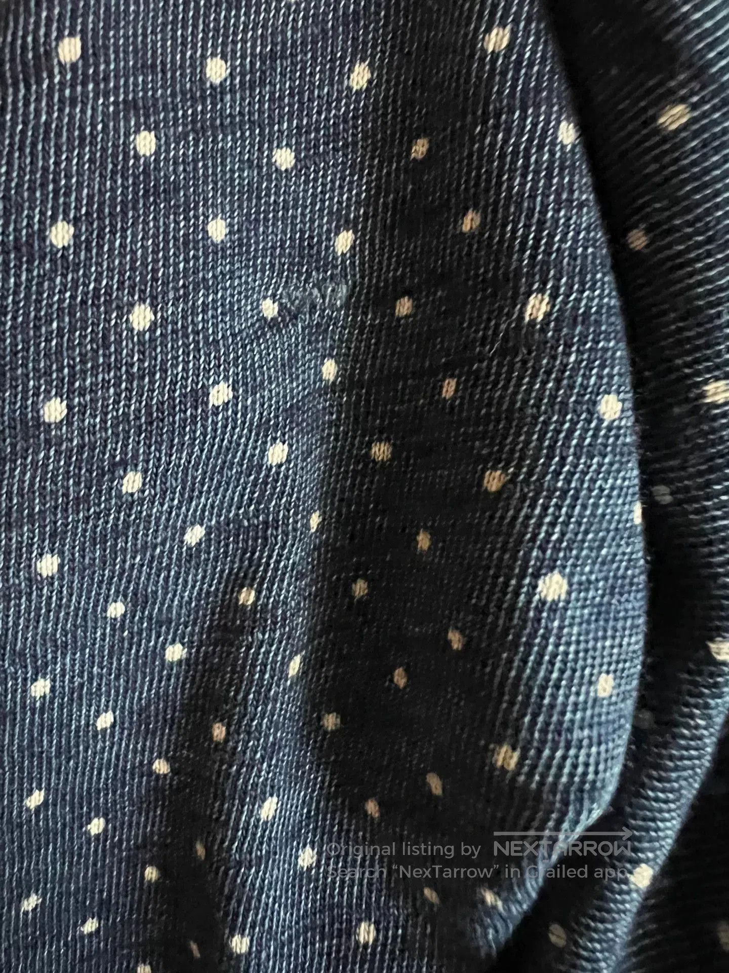 RRL Ralph Lauren RRL Indigo Polka Dot Short Sleeve Tee. Size US L / EU 52-54 / 3 - 9 Thumbnail