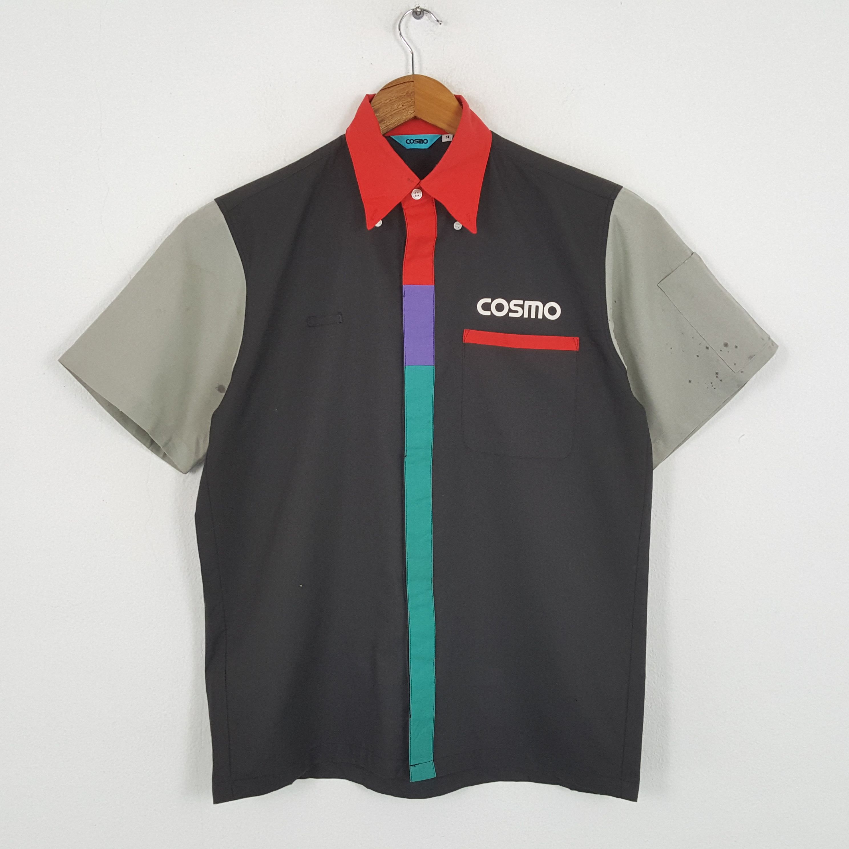 Japanese Brand × Vintage Vintage COSMO Japanese Racing Team Shirt Jacket Size US M / EU 48-50 / 2 - 1 Thumbnail