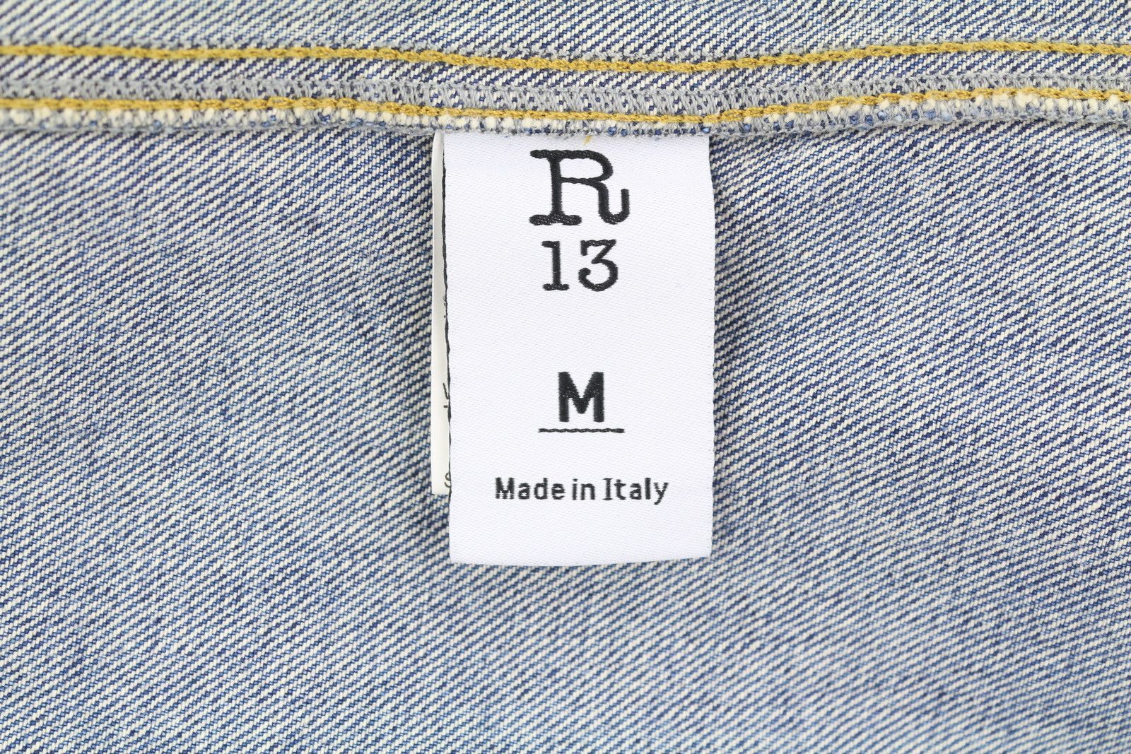 R13 NICO TRUCKER COAT M Blue Denim Faded Kelly Tex Dress 86150 Size M / US 6-8 / IT 42-44 - 6 Thumbnail