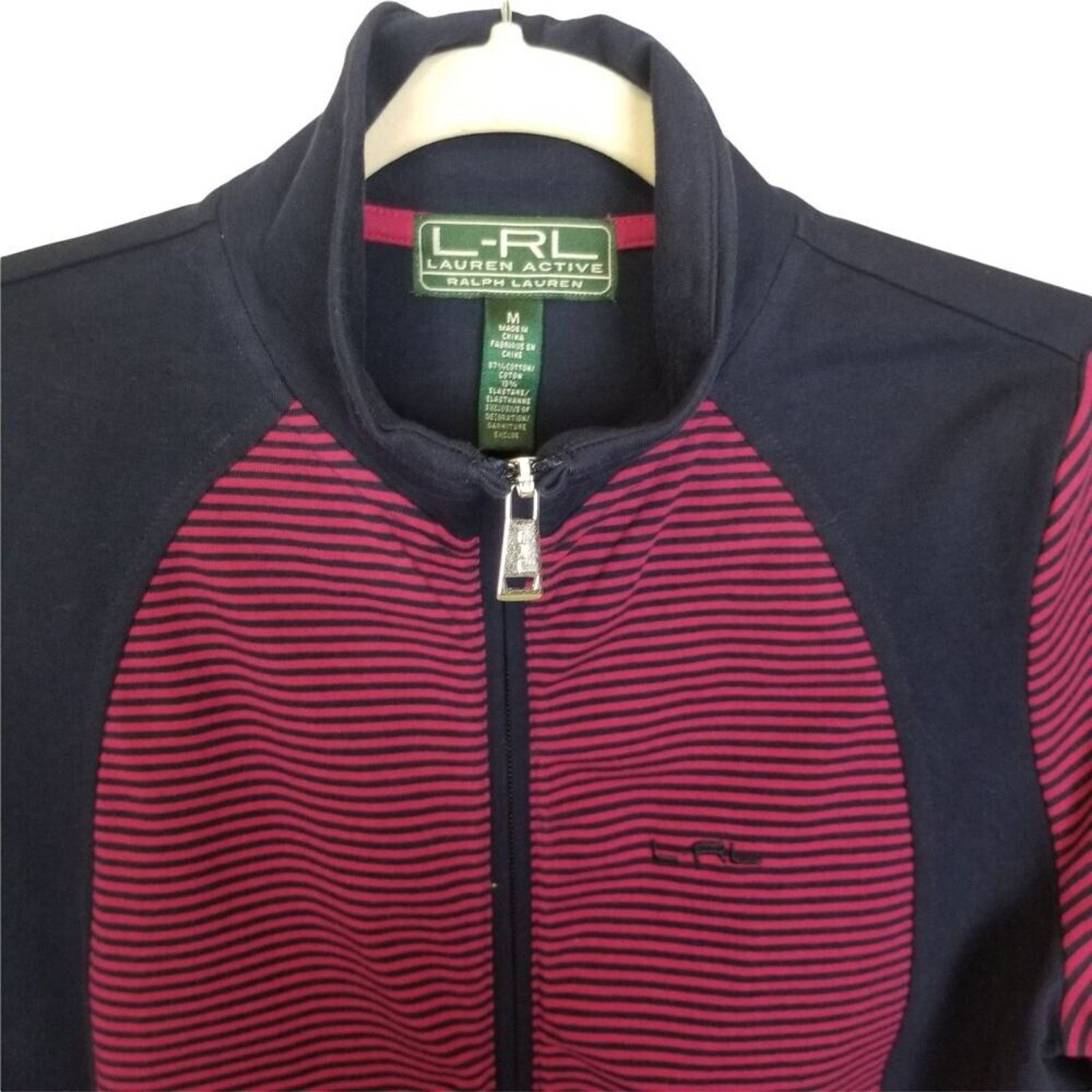 Lauren Ralph Lauren Ralph Lauren Active Womens Striped Full Zip Jacket M Stretch Size M / US 6-8 / IT 42-44 - 2 Thumbnail