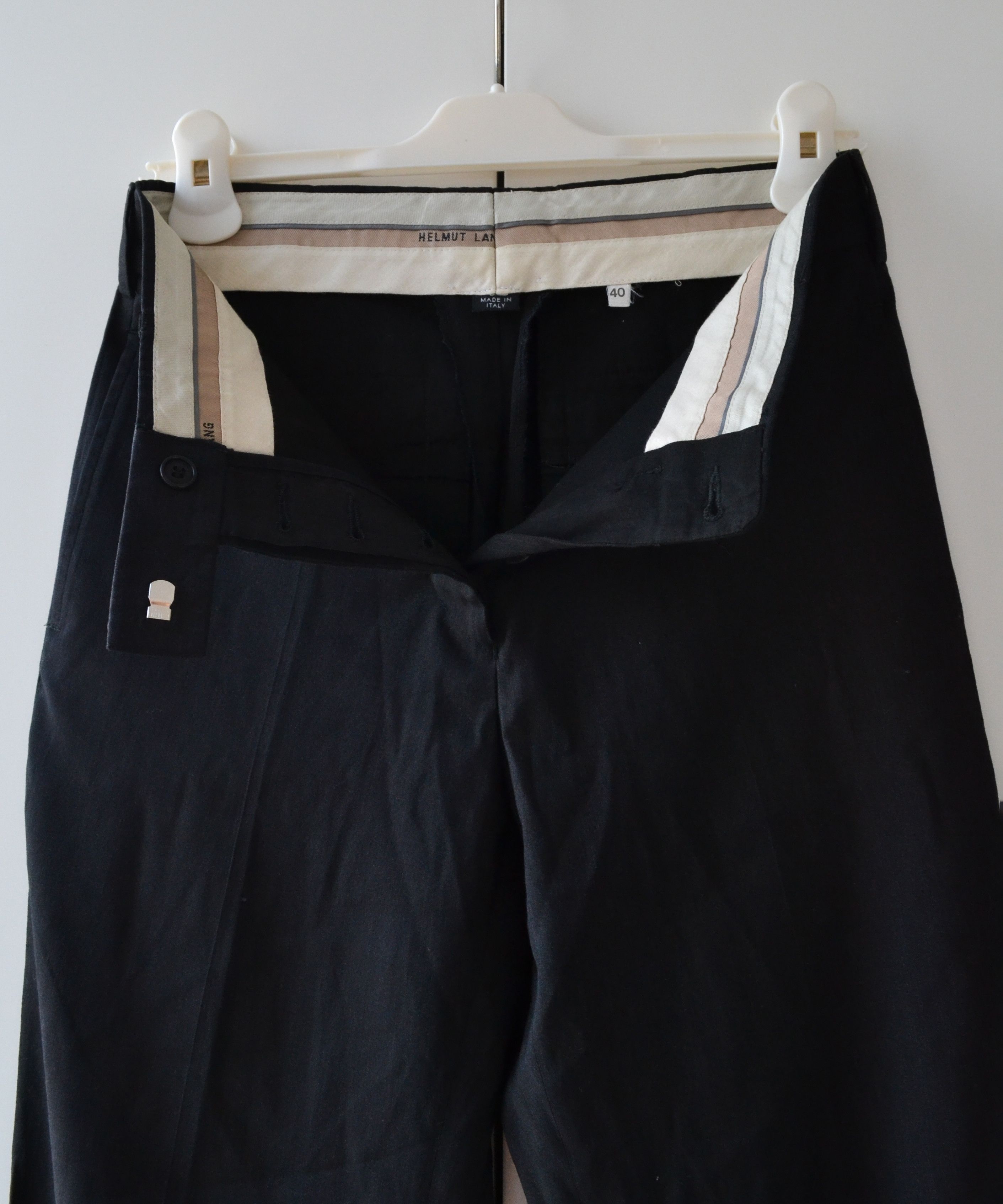 Helmut Lang 🔴 HELMUT LANG Pants Trousers Wool 90s Suit Pockets Black Size US 26 / EU 42 - 4 Thumbnail