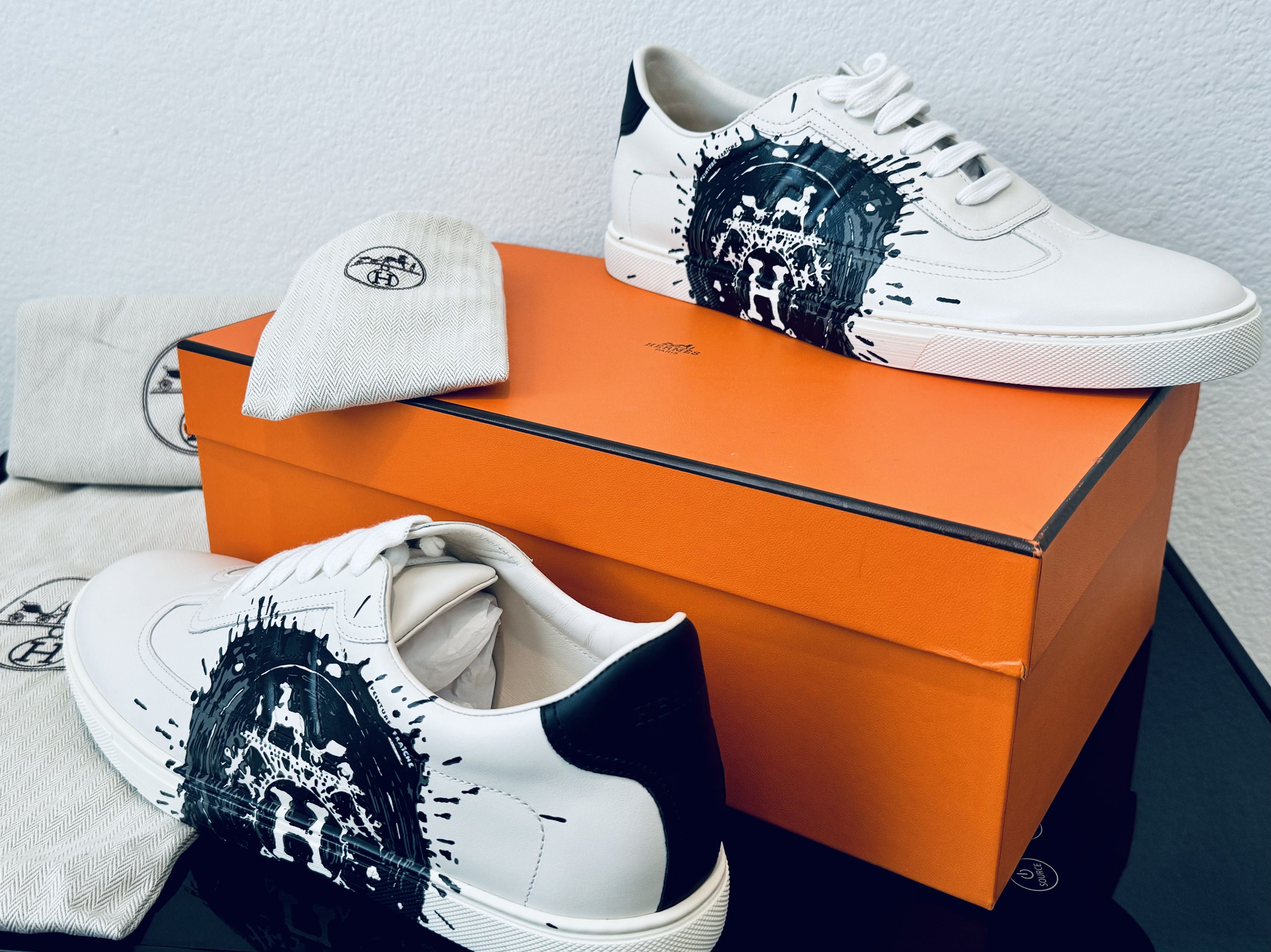 Hermes Quicker Peinture Fraiche Sneakers Size US 10.5 / EU 43-44 - 3 Thumbnail