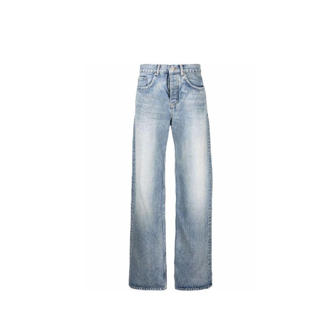 Balenciaga o1bcso1str0525 New Straight Leg Jeans in Pale Blue Size 25" / US 0 / IT 36 - 1 Thumbnail