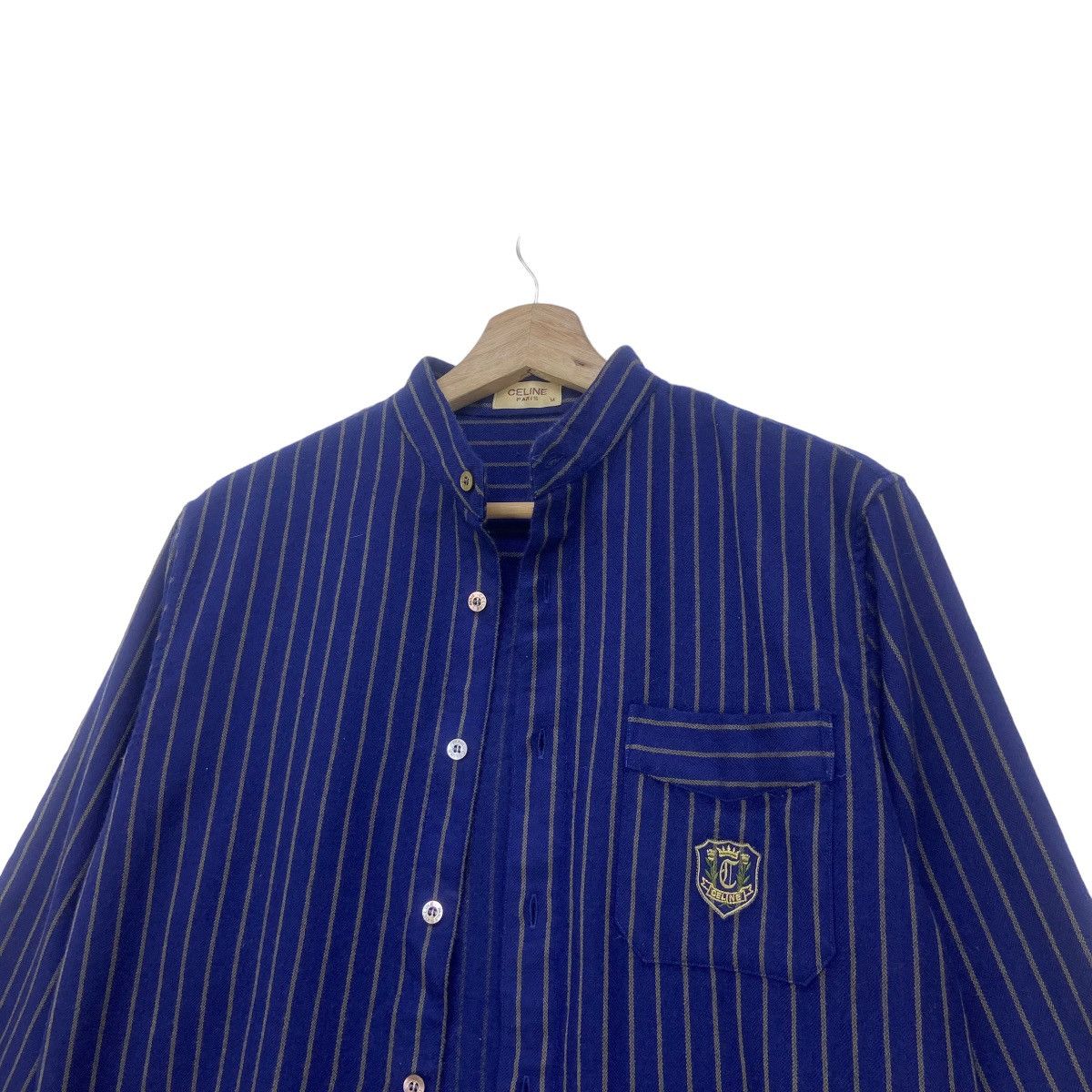 Celine Vintage Celine Paris Stripes Wool Flannel Size US S / EU 44-46 / 1 - 6 Thumbnail