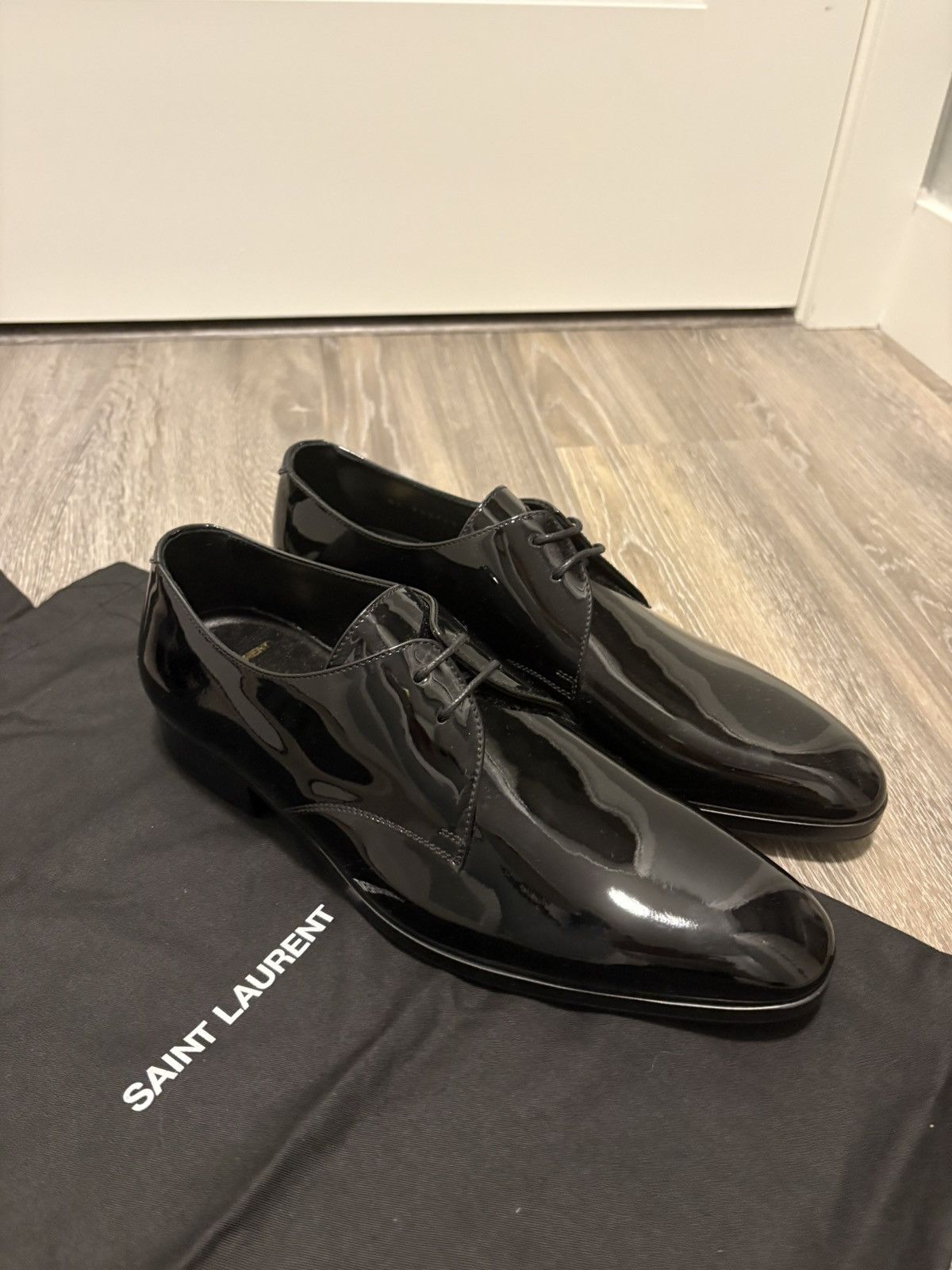 Saint Laurent Paris Saint Laurent Paris Patent leather derbies size 41 Size US 8 / EU 41 - 2 Thumbnail