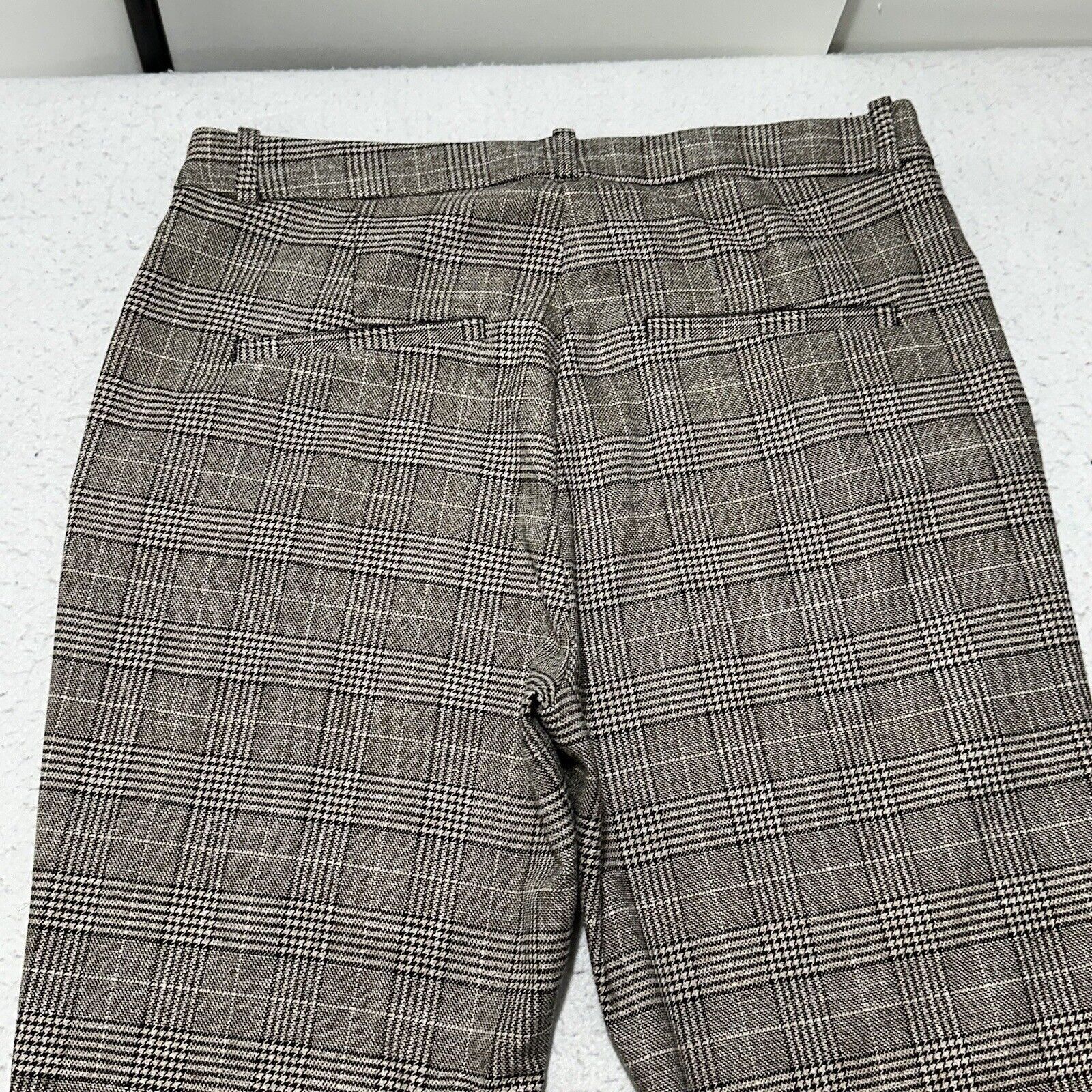 H&M H&M 14 Stovepipe Pants Plaid Striped Trousers Gray Slacks Size 36" / US 14 / IT 50 - 8 Thumbnail