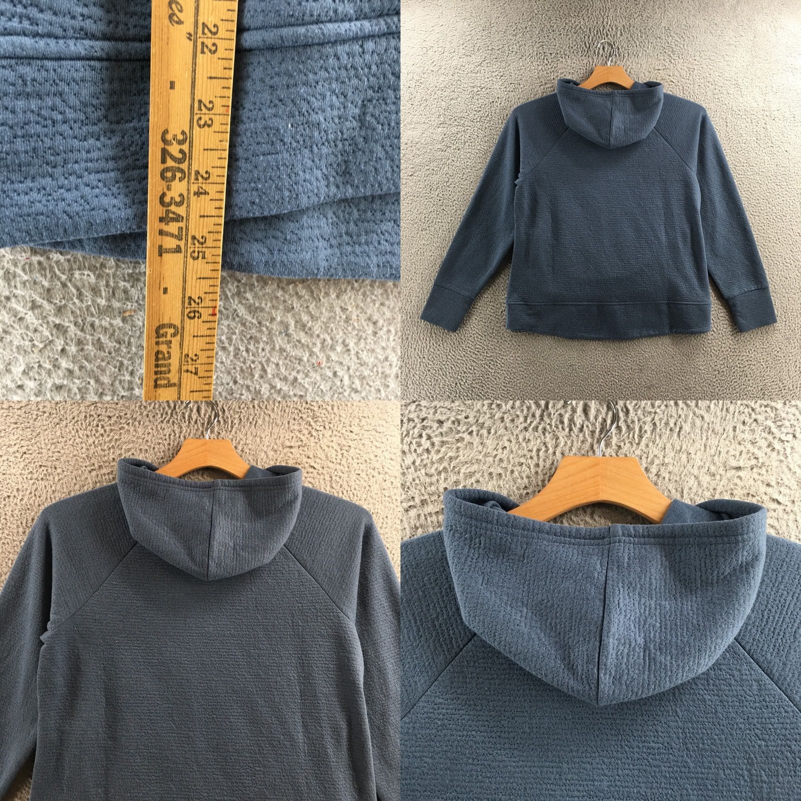 Vintage RBX Hoodie Womens Medium Blue Long Sleeve Pullover Textured Activewear Casual Size M / US 6-8 / IT 42-44 - 8 Thumbnail