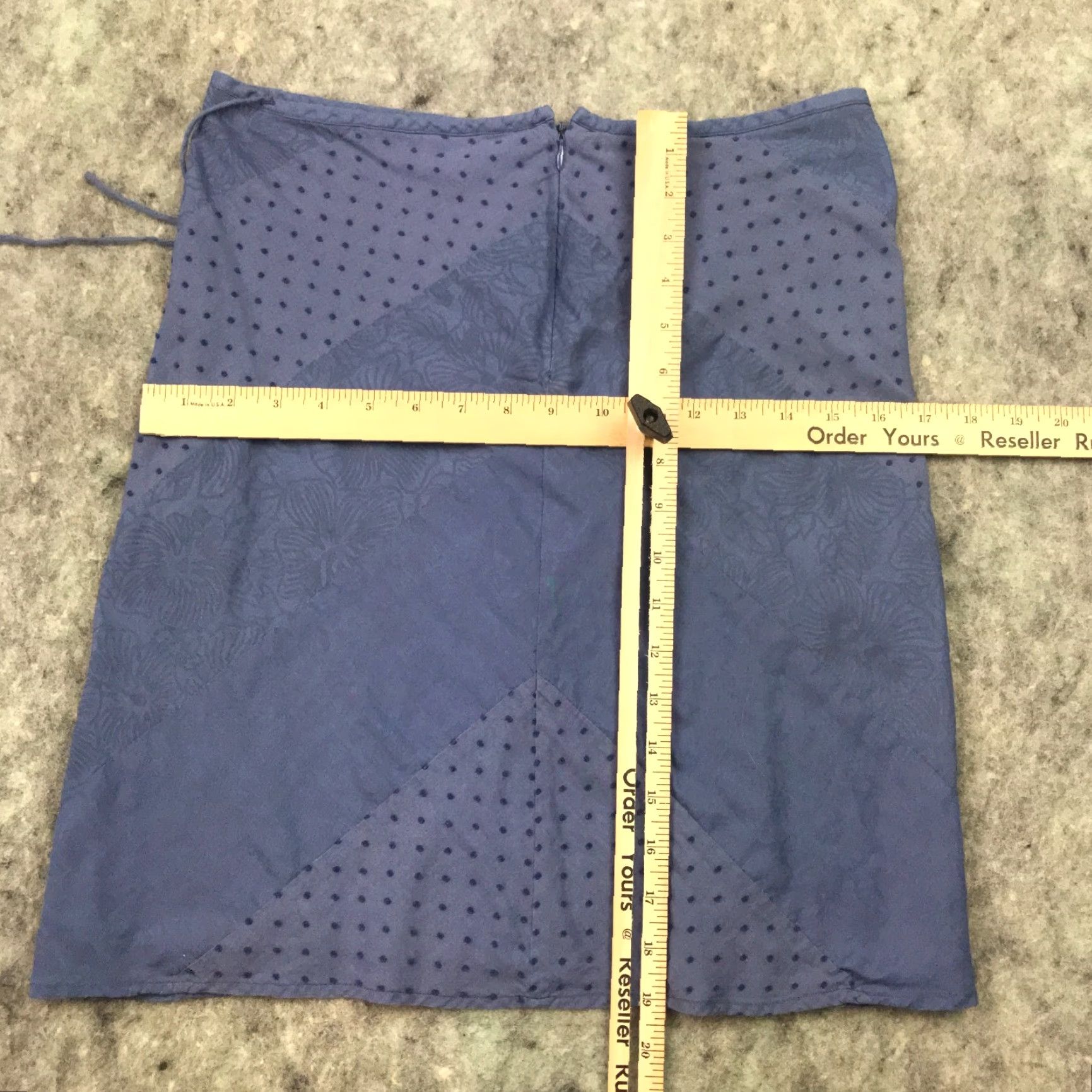 American Eagle Outfitters American Eagle Womens Skirt Pencil Knee Length Blue Floral Polka Dot Drawstring Waist Size 2 Size 26" / US 2 / IT 38 - 7 Thumbnail