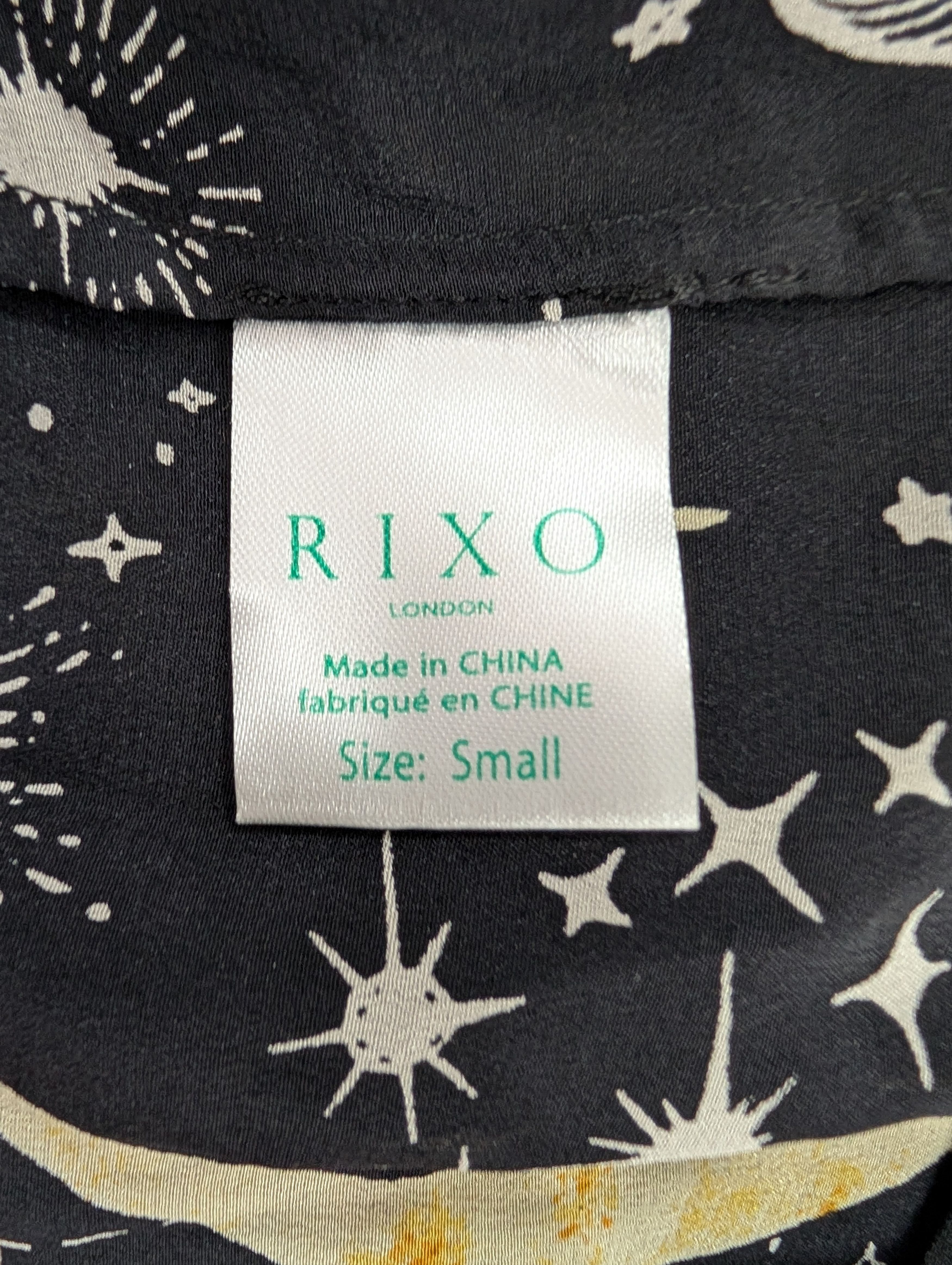 RIXO Rixo Black Star Printed Silk Dress Size S / US 4 / IT 40 - 11 Thumbnail