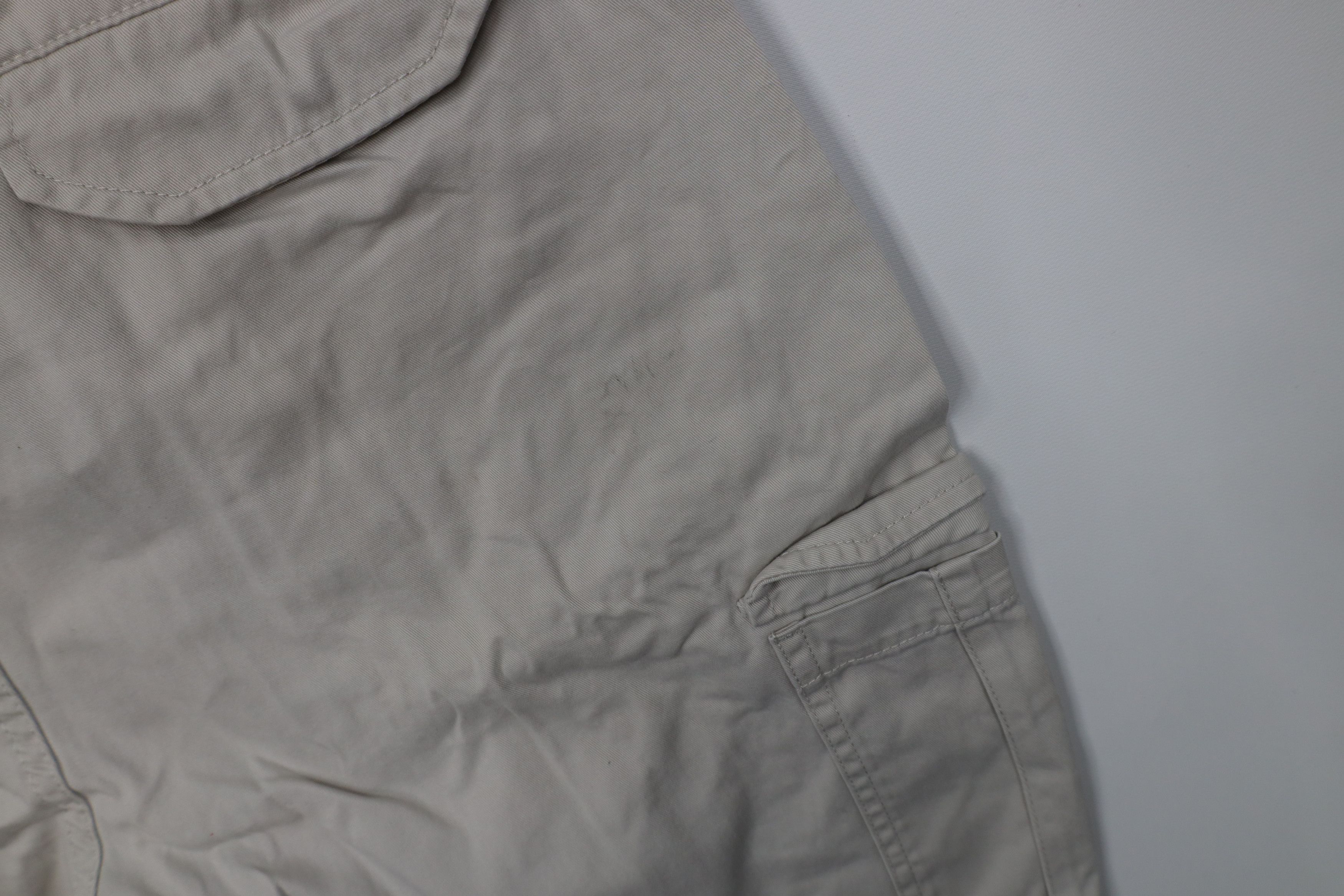 Vintage Vintage Y2K Streetwear Relaxed Fit Cargo Shorts Beige Cotton Size US 38 / EU 54 - 13 Thumbnail