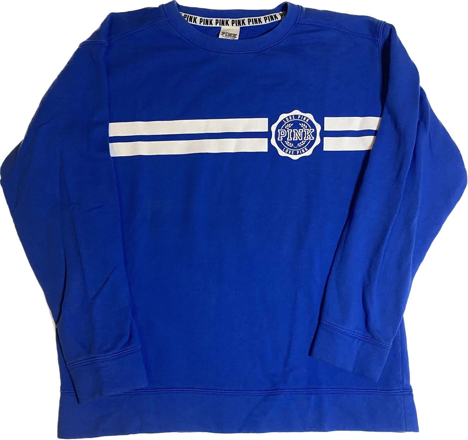 Victoria's Secret Victoria Secret Pink BLUE Crewneck Sweatshirt Women's Medium Size M / US 6-8 / IT 42-44 - 1 Thumbnail