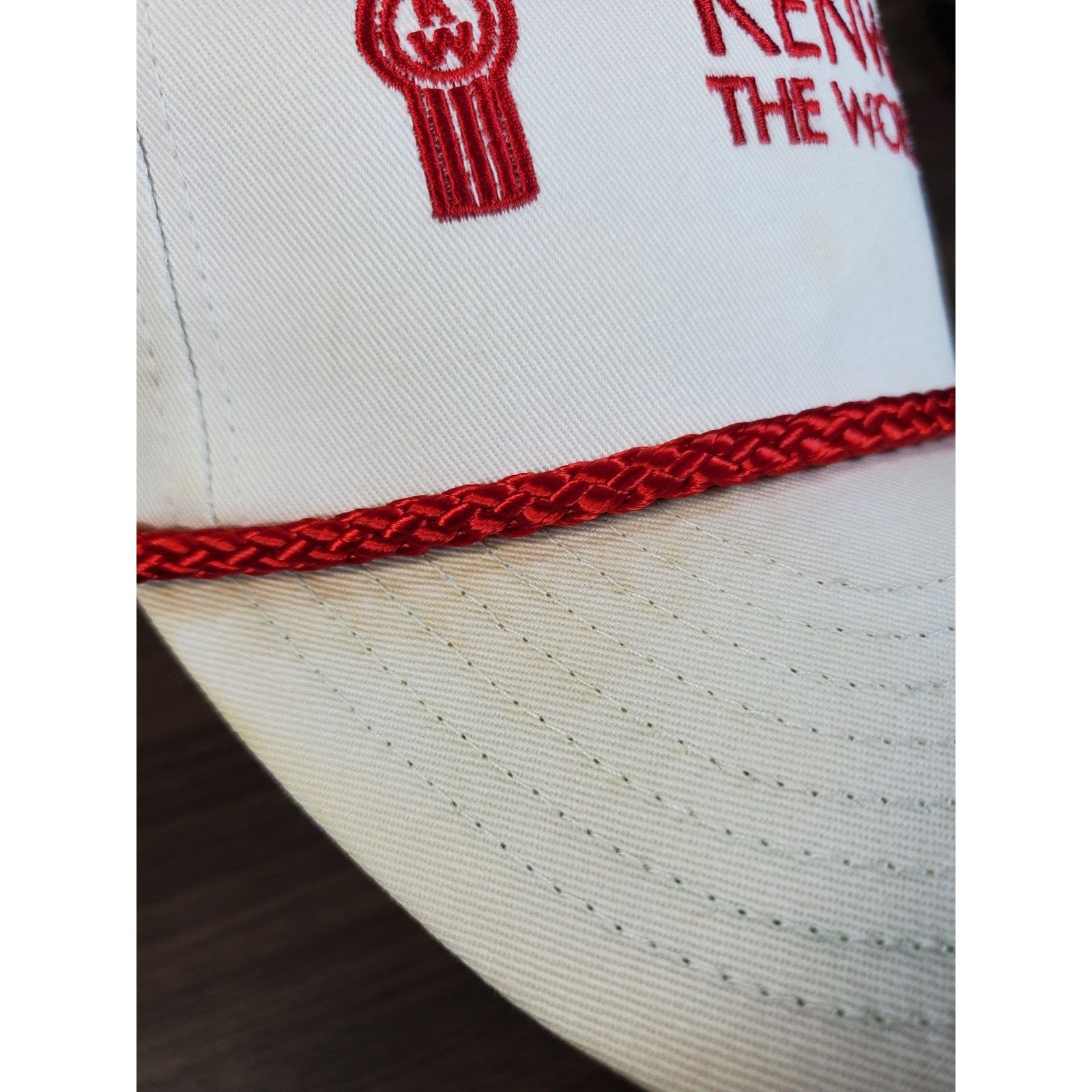Vintage Kenworth Trucker Hat Strapback Embroidered Cap White Red Size ONE SIZE - 10 Thumbnail
