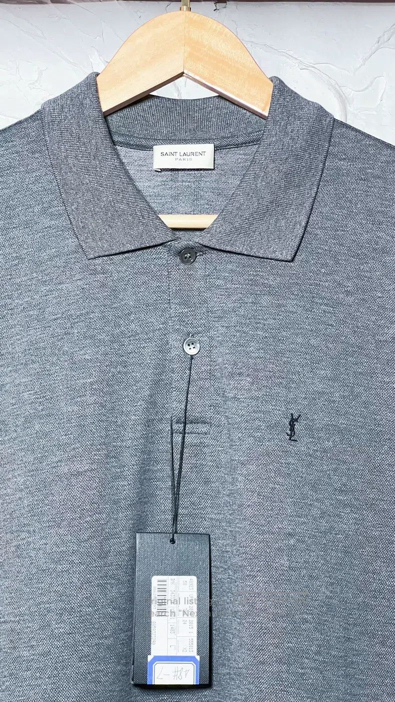 Saint Laurent Paris Saint Laurent Paris Grey Polo Short Sleeve Size US S / EU 44-46 / 1 - 3 Thumbnail