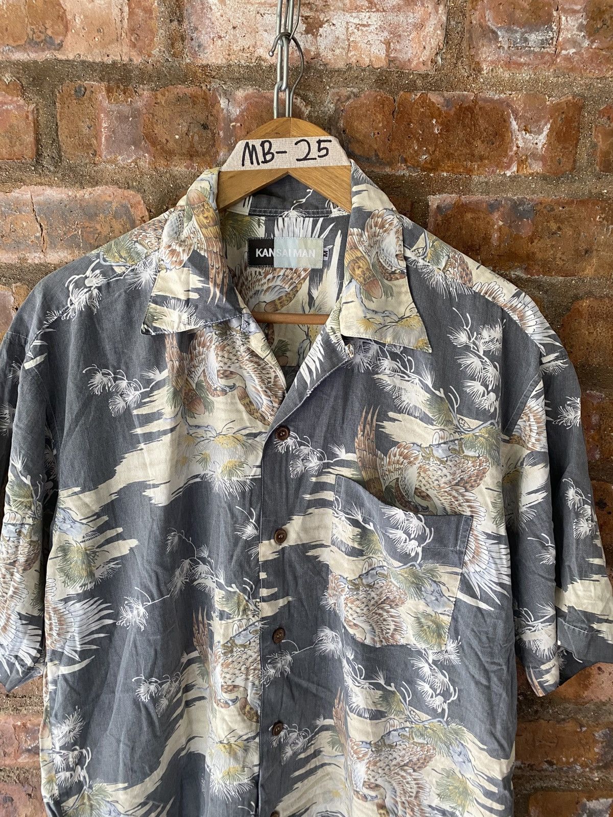Kansai Yamamoto 1990s Kansai Man Open Colar USA Eagle Size US M / EU 48-50 / 2 - 5 Thumbnail