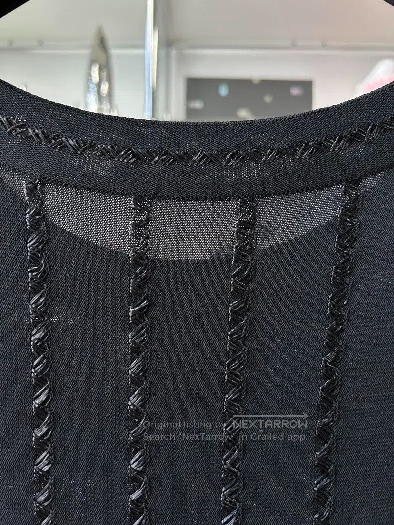 Alaia Alaia Black Fringe Knit Top Size XS / US 0-2 / IT 36-38 - 7 Thumbnail