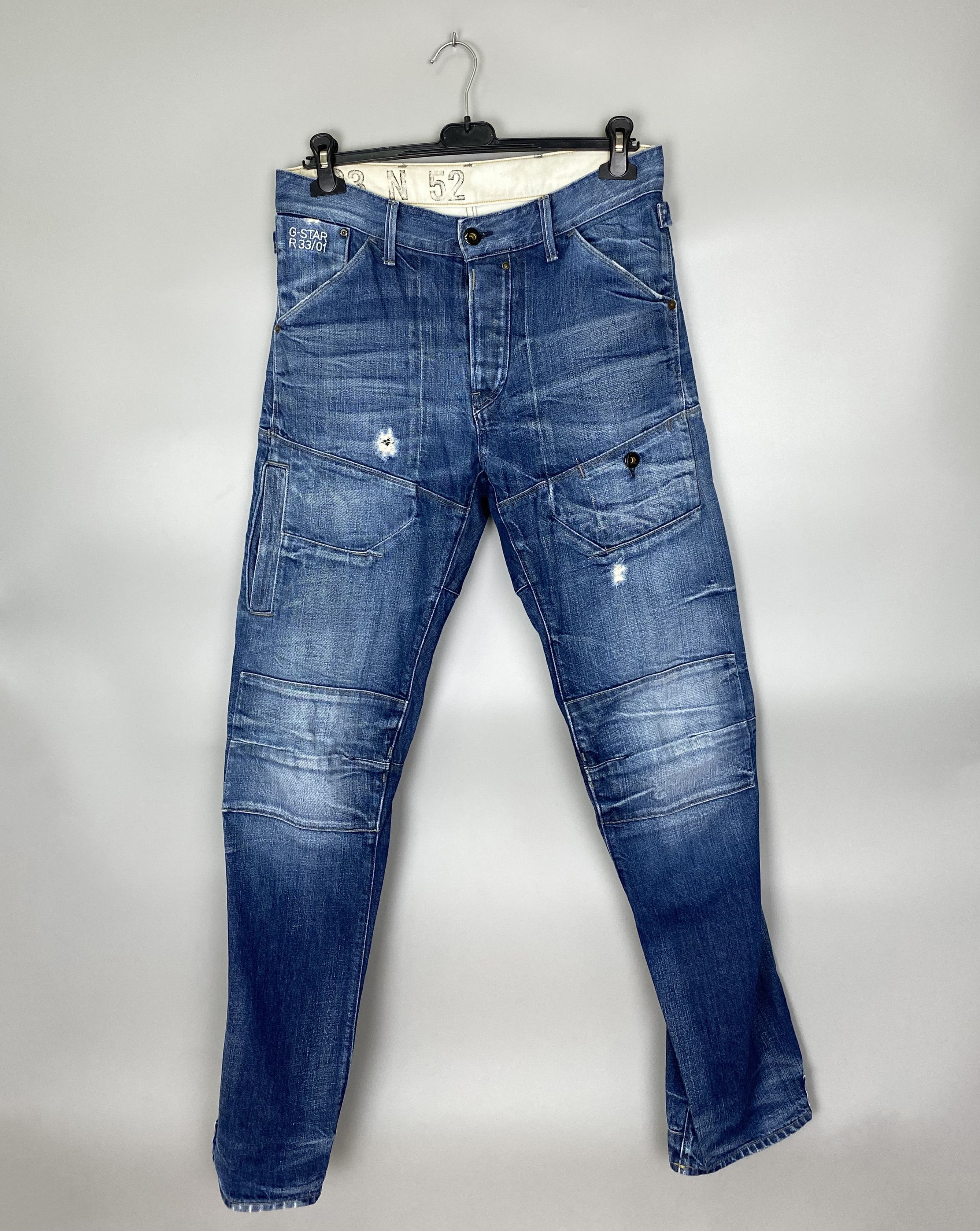 G-Star G-Star Raw 5620 Trail Tapered Distressed Denim Jeans Size US 31 - 1 Thumbnail