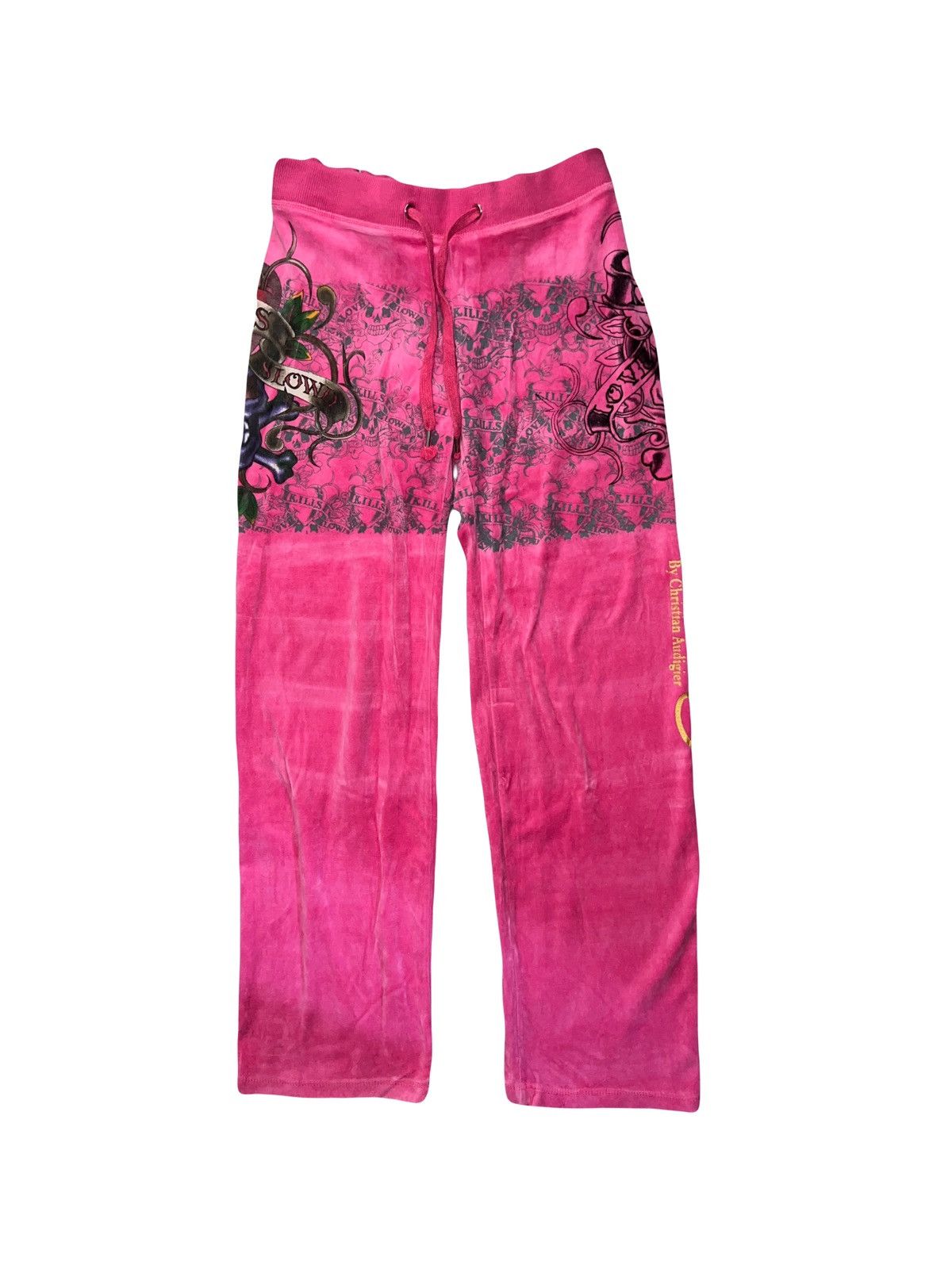 Ed Hardy velvet skull sweatpants 💗☠️