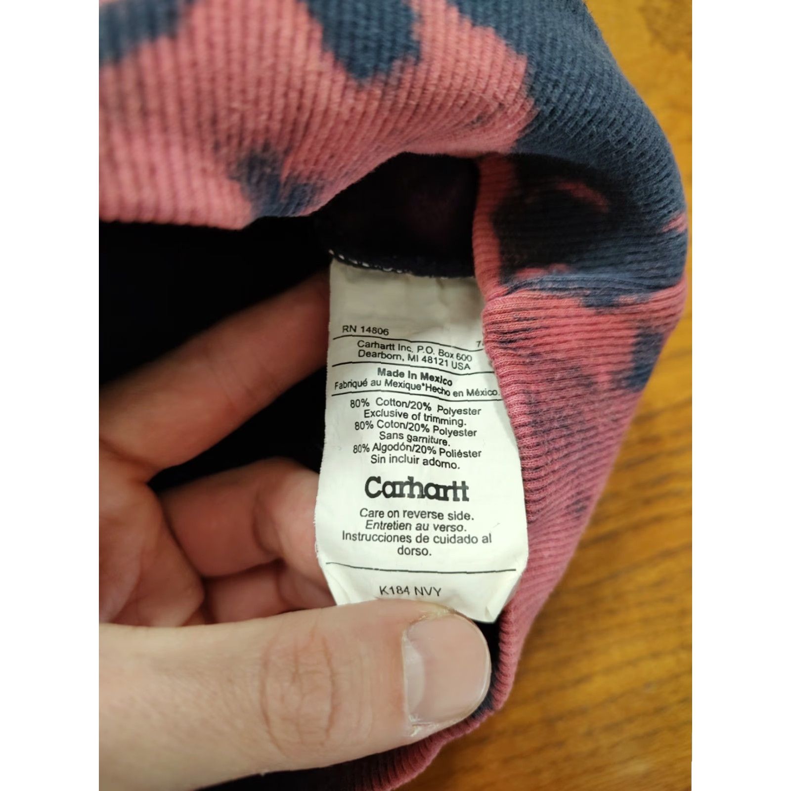 Carhartt VINTAGE Carhartt Hoodie Mens 2XL Navy Blue Tie Dye Acid Wash 90s College Outdoor Pullover Sweatshirt Size US XXL / EU 58 / 5 - 6 Thumbnail