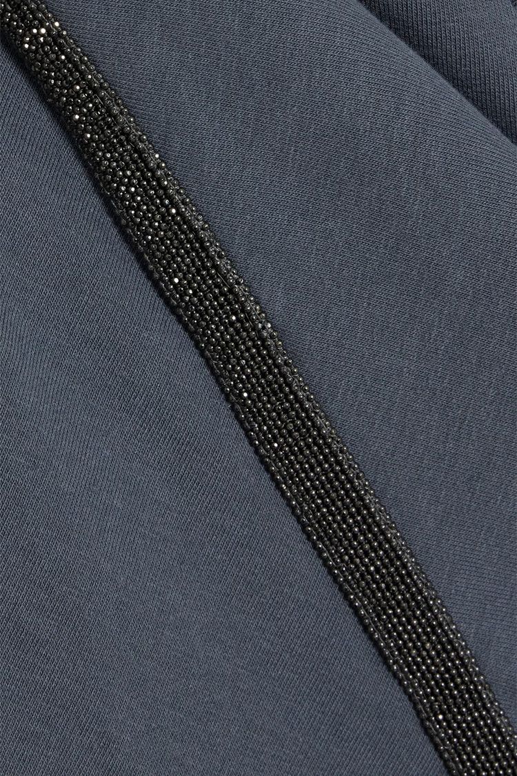 Brunello Cucinelli o1y0725 Mini Dress in Slate Blue Size M / US 6-8 / IT 42-44 - 4 Thumbnail