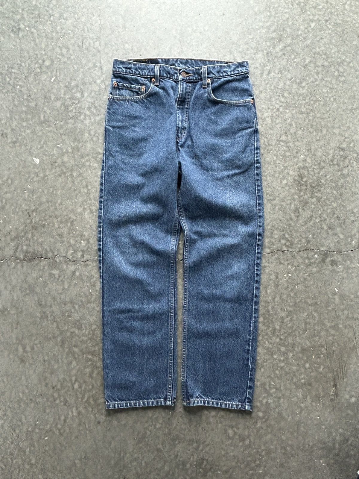 Levi's Vintage 90s Levis 505 Denim Jeans 33x30 Dark Wash Size US 33 - 3 Thumbnail
