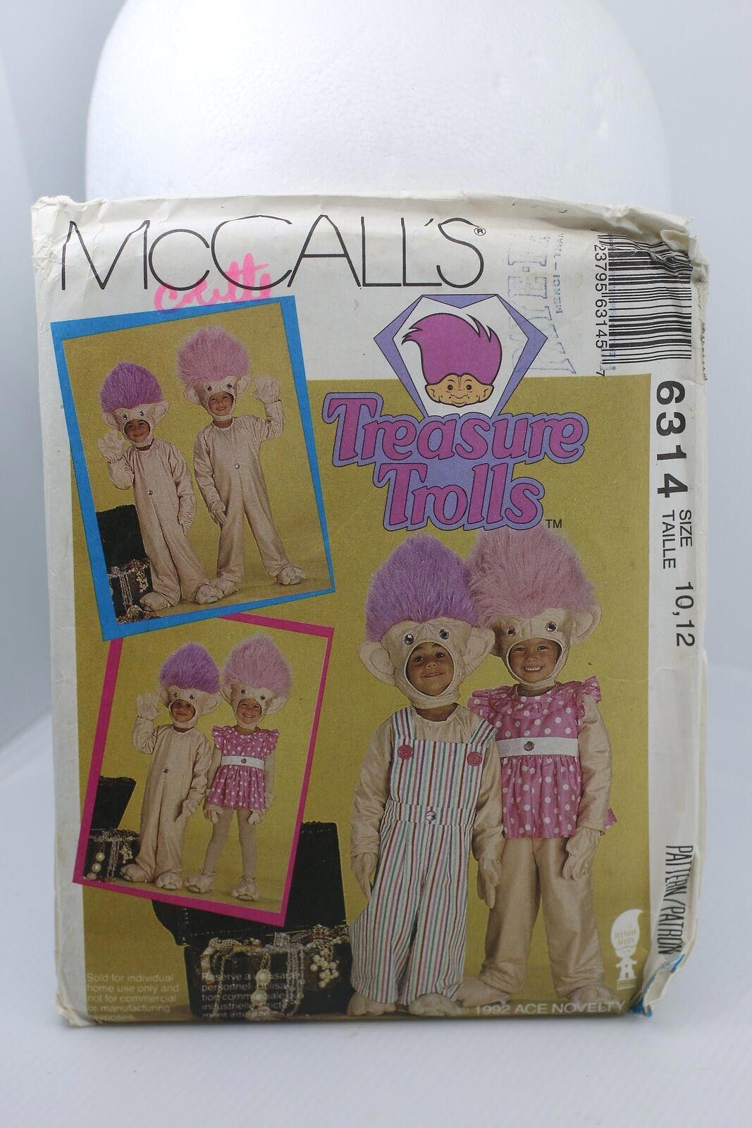 Other McCalls Sewing Pattern 6314 Halloween Trolls CostumeSize 7-8 Size ONE SIZE - 1 Thumbnail